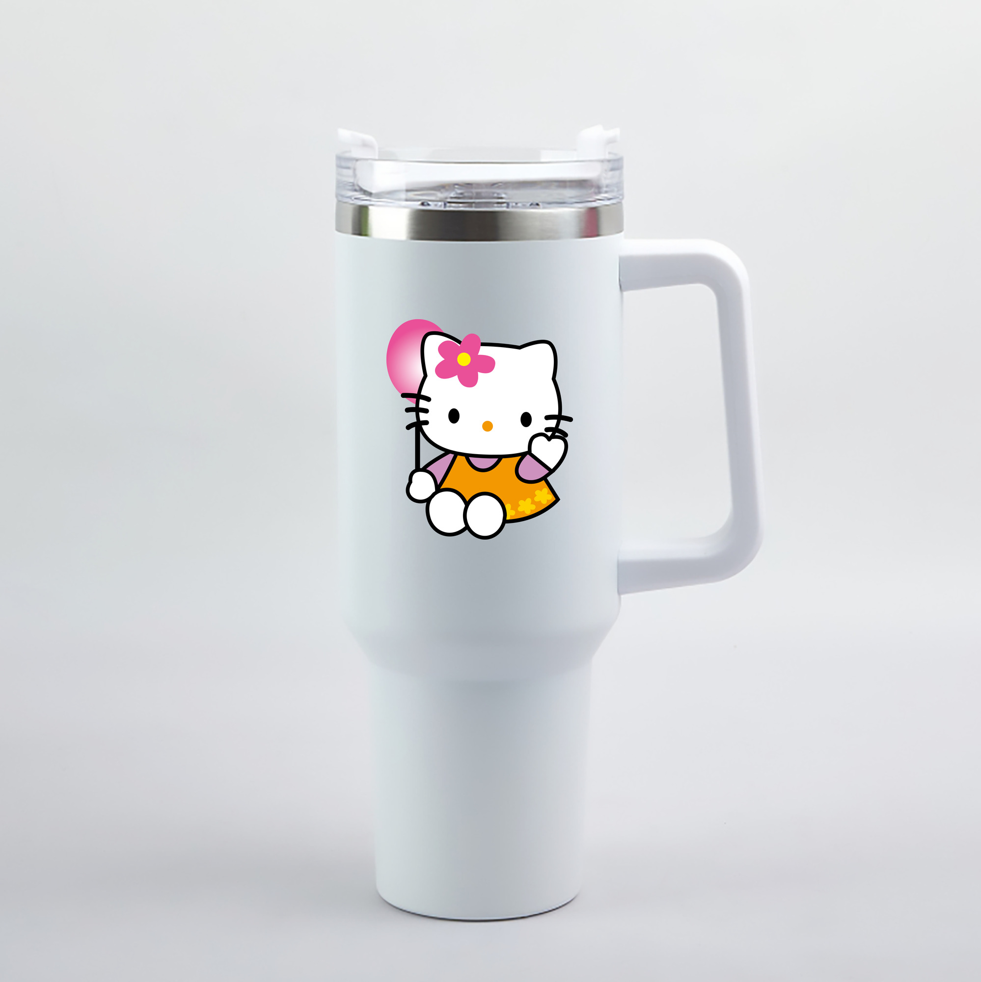 （画像用） Hello Kitty ハローキティ 1200mL車用タンブラー（カラープリント）