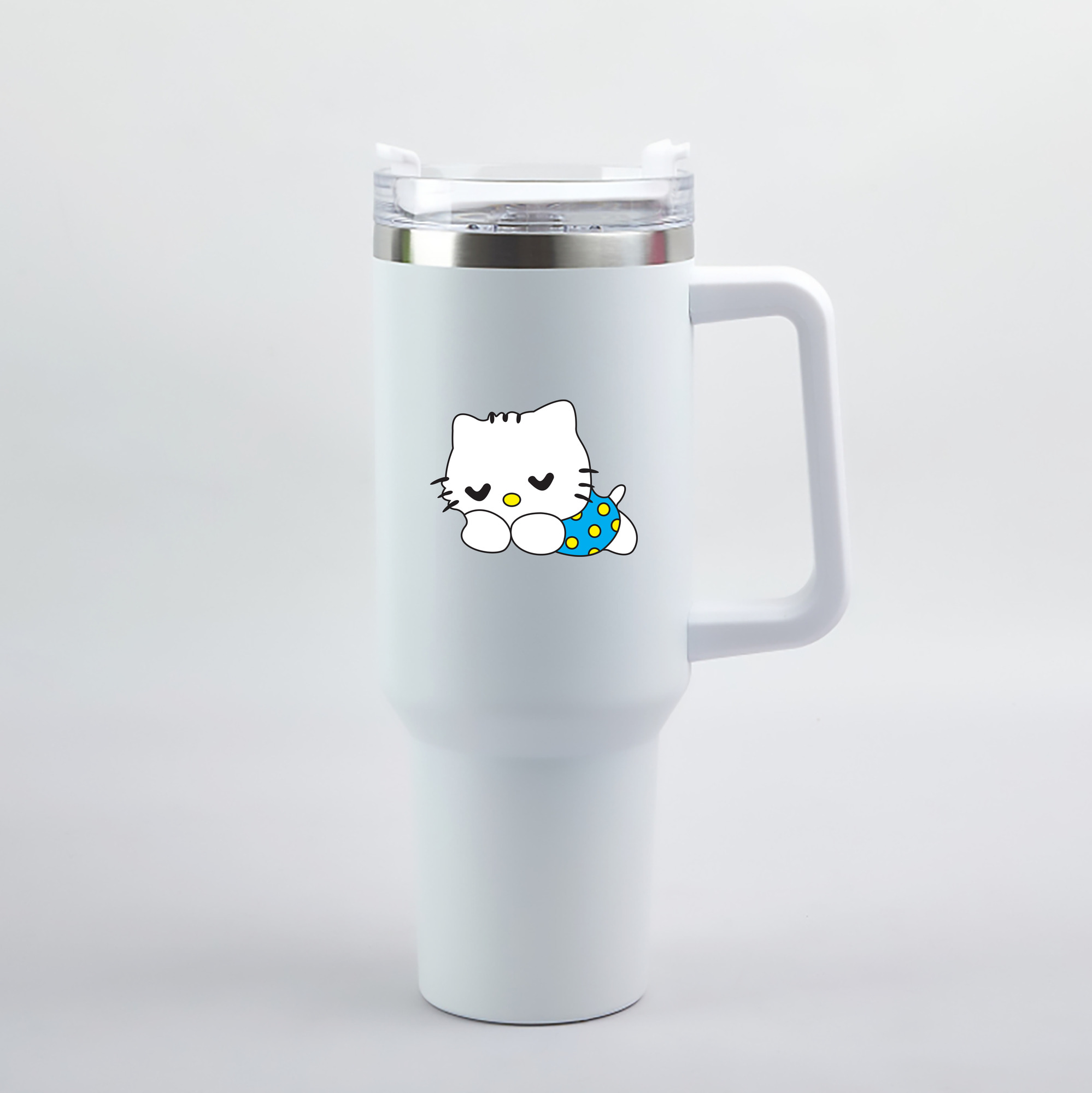 （画像用） Hello Kitty ハローキティ 1200mL車用タンブラー（カラープリント）