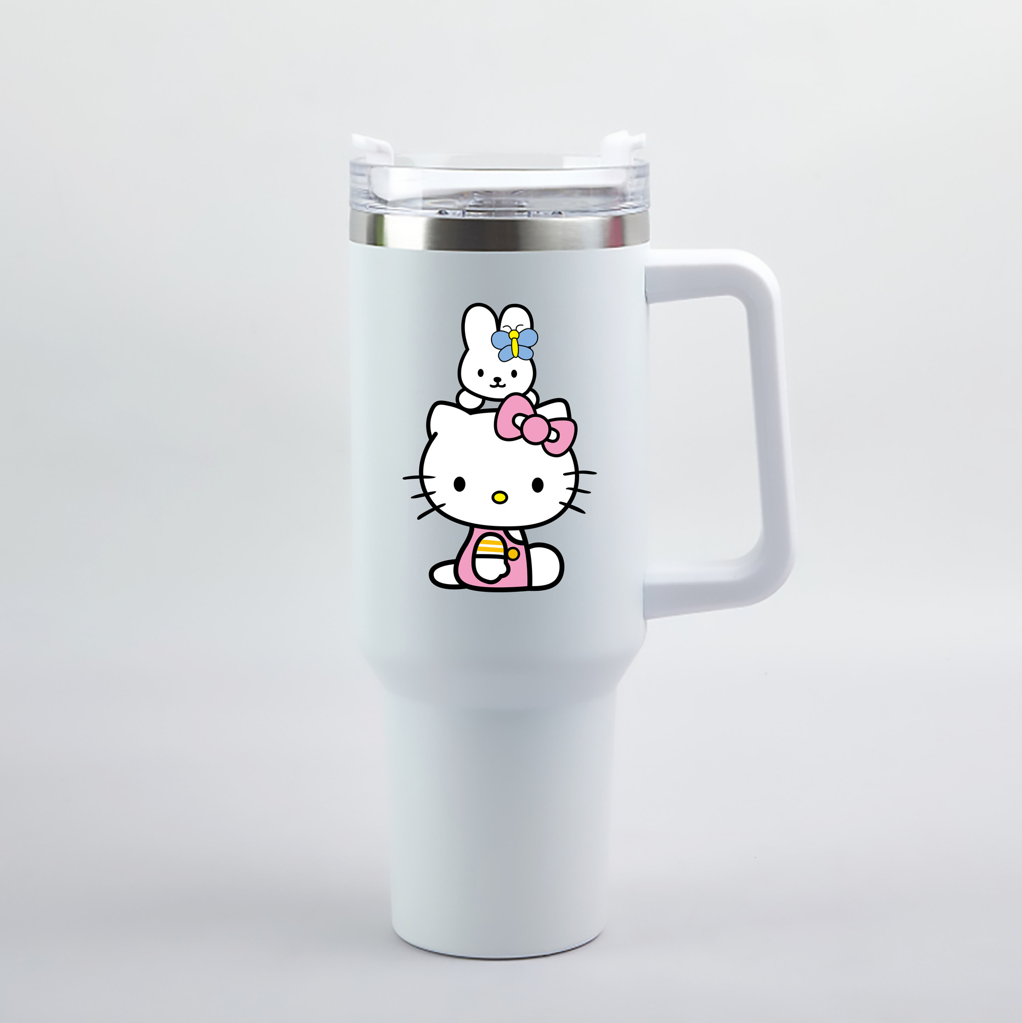 （画像用） Hello Kitty ハローキティ 1200mL車用タンブラー（カラープリント）