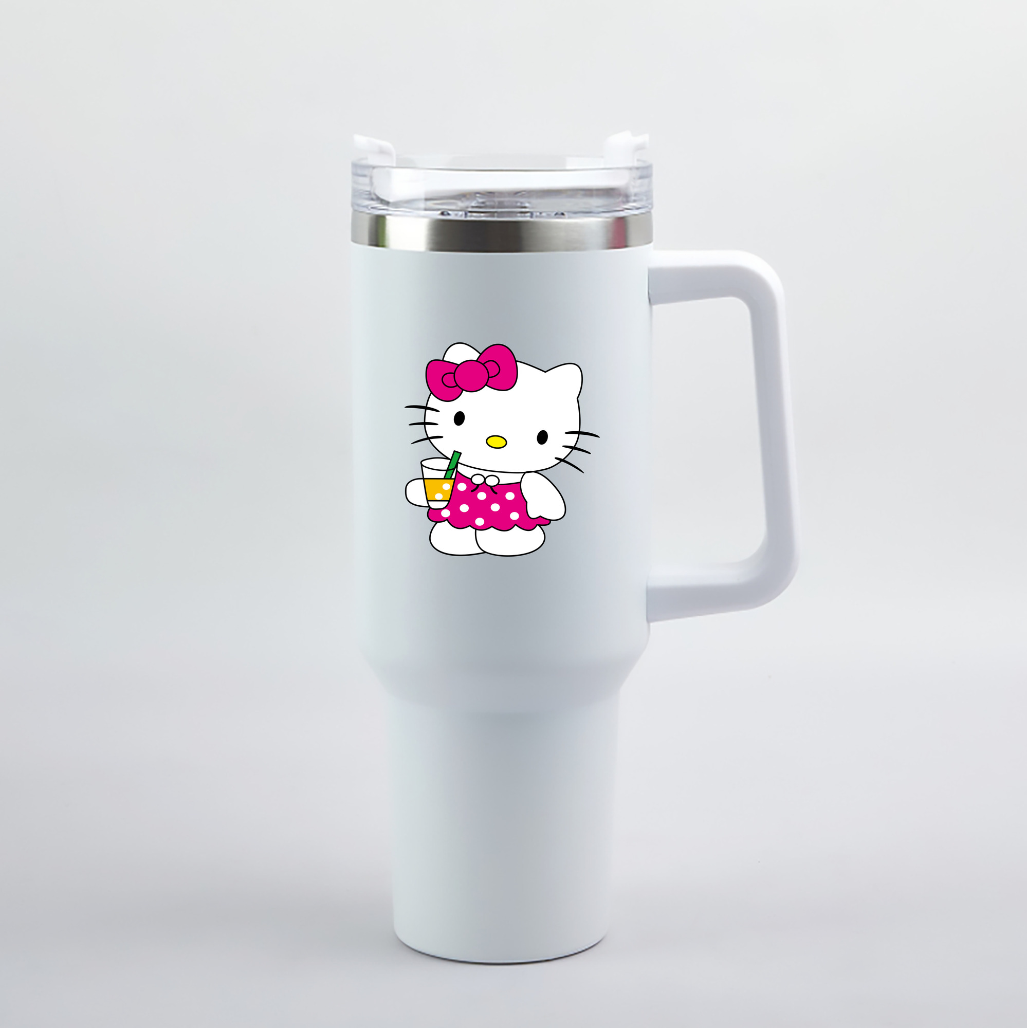 （画像用） Hello Kitty ハローキティ 1200mL車用タンブラー（カラープリント）
