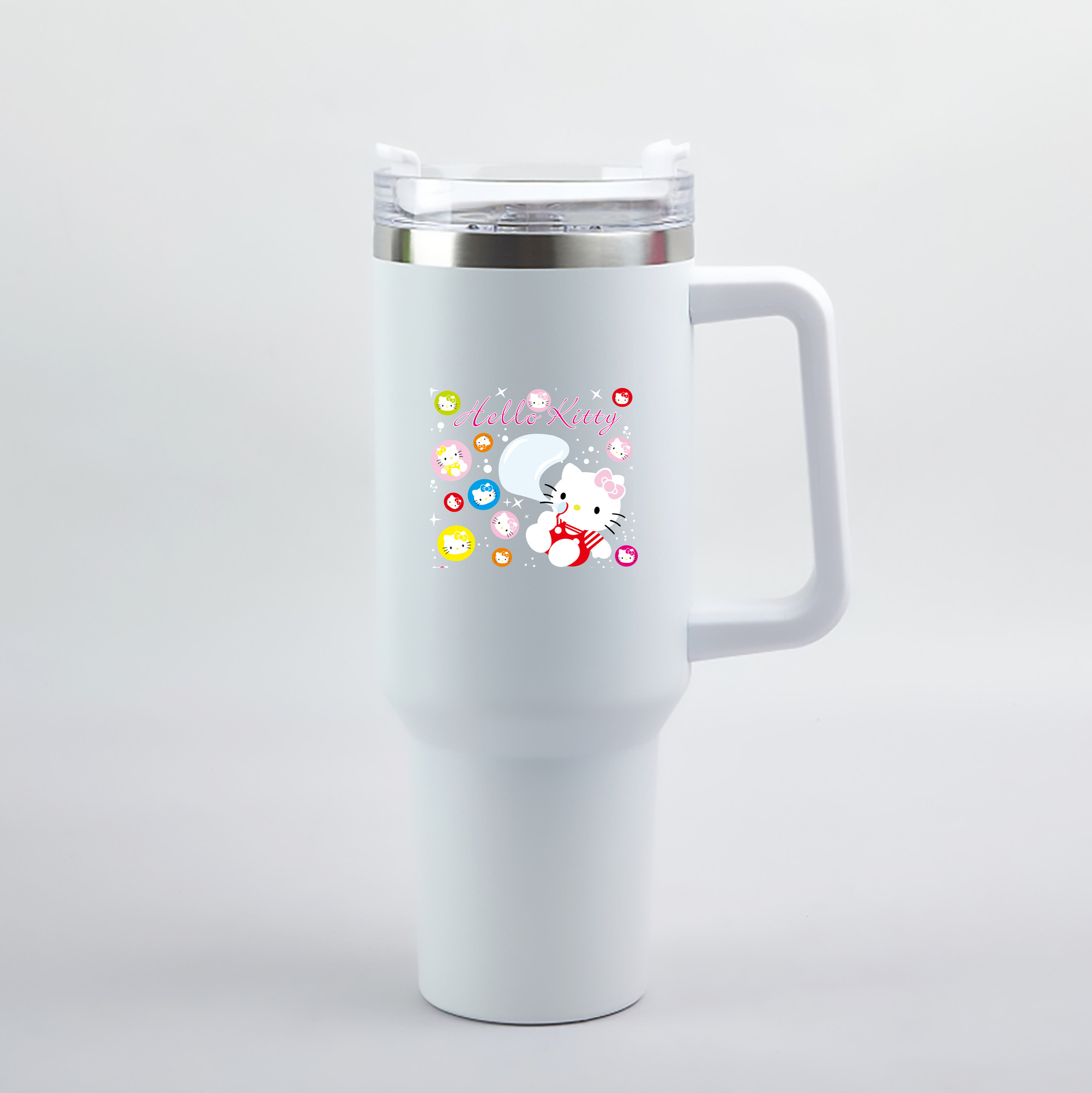 （画像用） Hello Kitty ハローキティ 1200mL車用タンブラー（カラープリント）