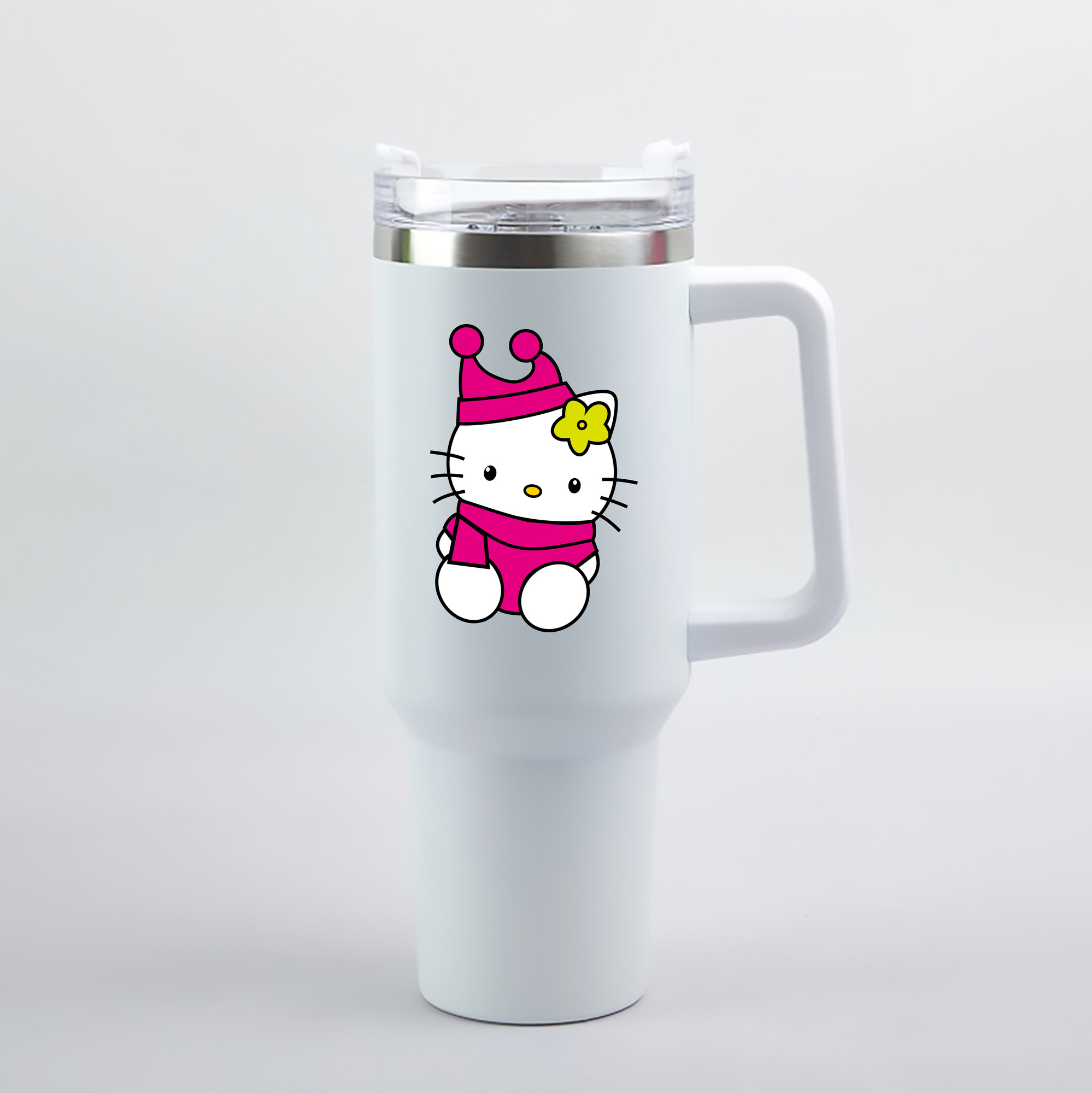 （画像用） Hello Kitty ハローキティ 1200mL車用タンブラー（カラープリント）