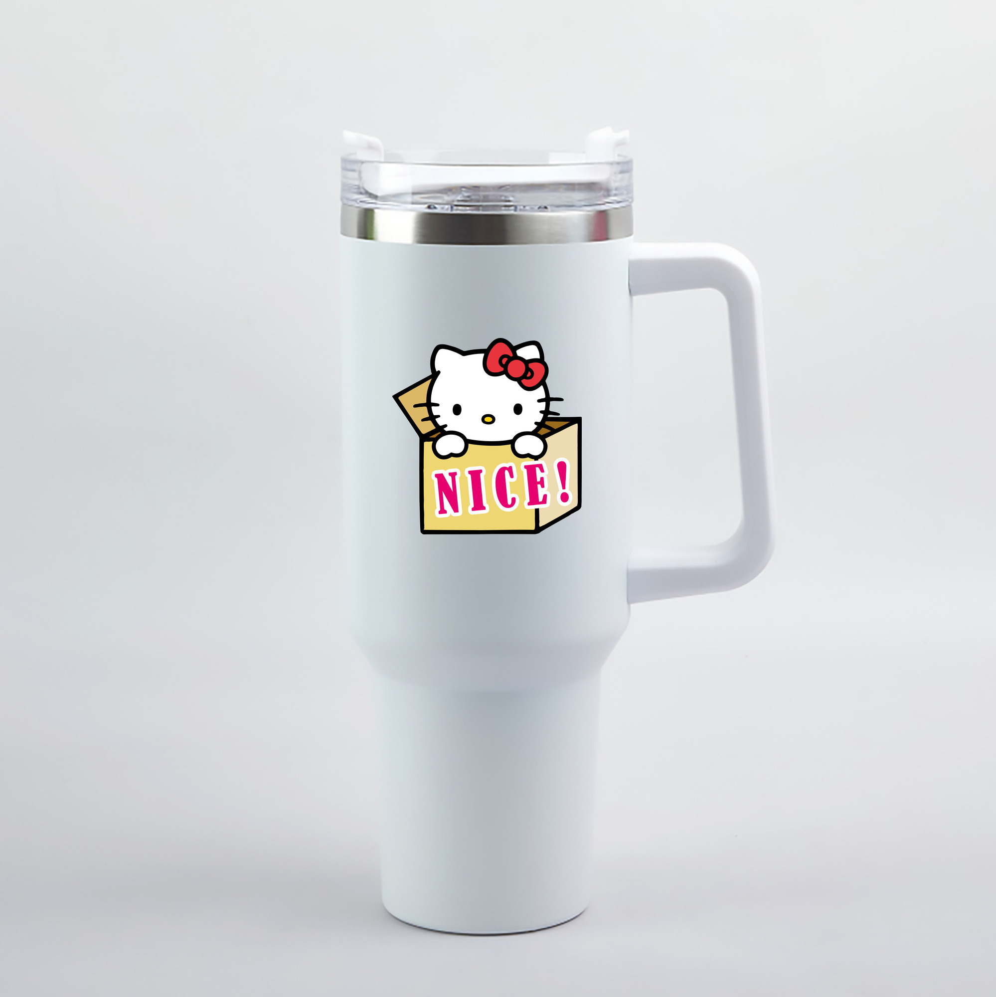 （画像用） Hello Kitty ハローキティ 1200mL車用タンブラー（カラープリント）