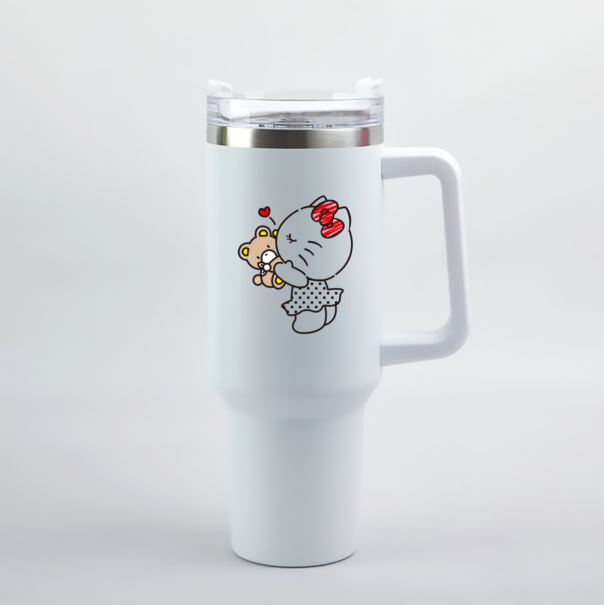（画像用） Hello Kitty ハローキティ 1200mL車用タンブラー（カラープリント）