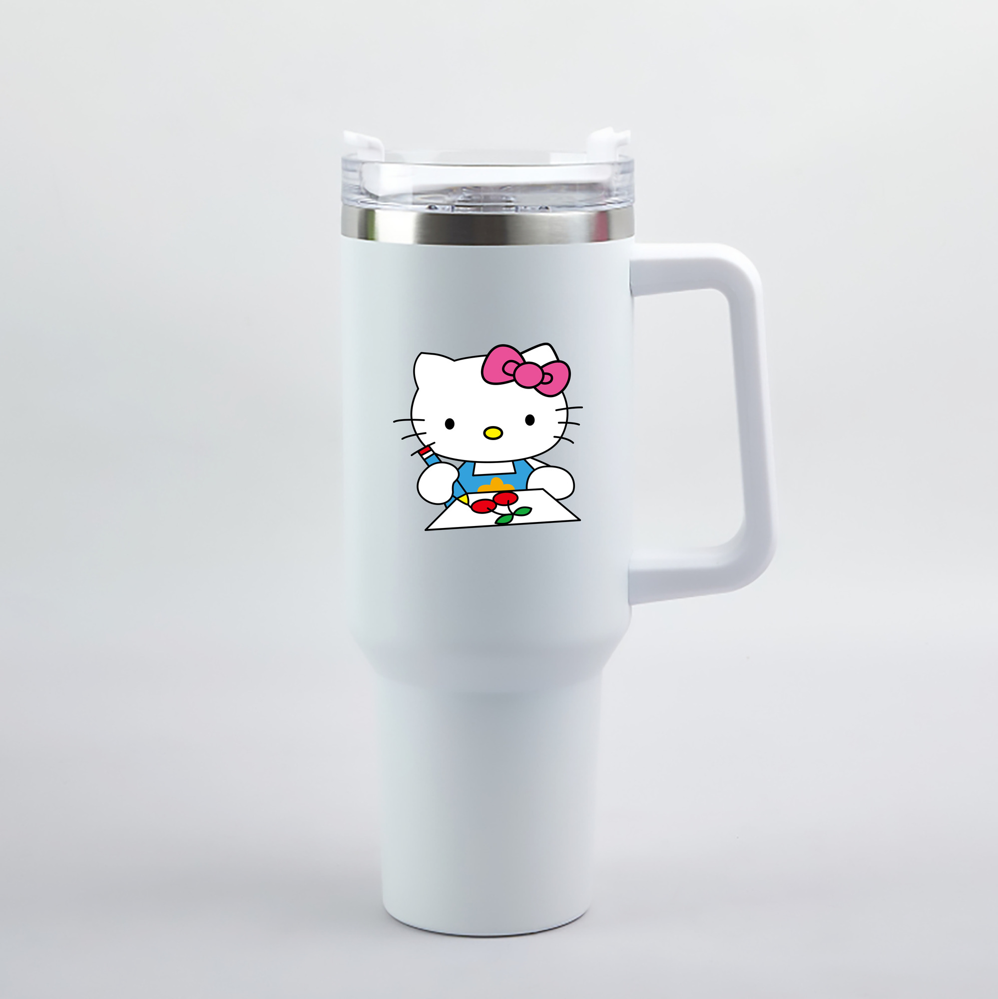 （画像用） Hello Kitty ハローキティ 1200mL車用タンブラー（カラープリント）