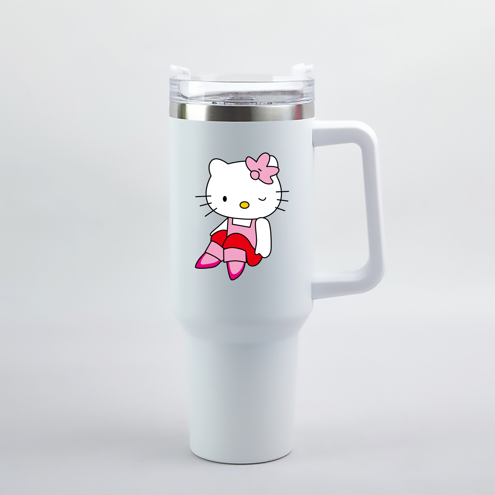 （画像用） Hello Kitty ハローキティ 1200mL車用タンブラー（カラープリント）