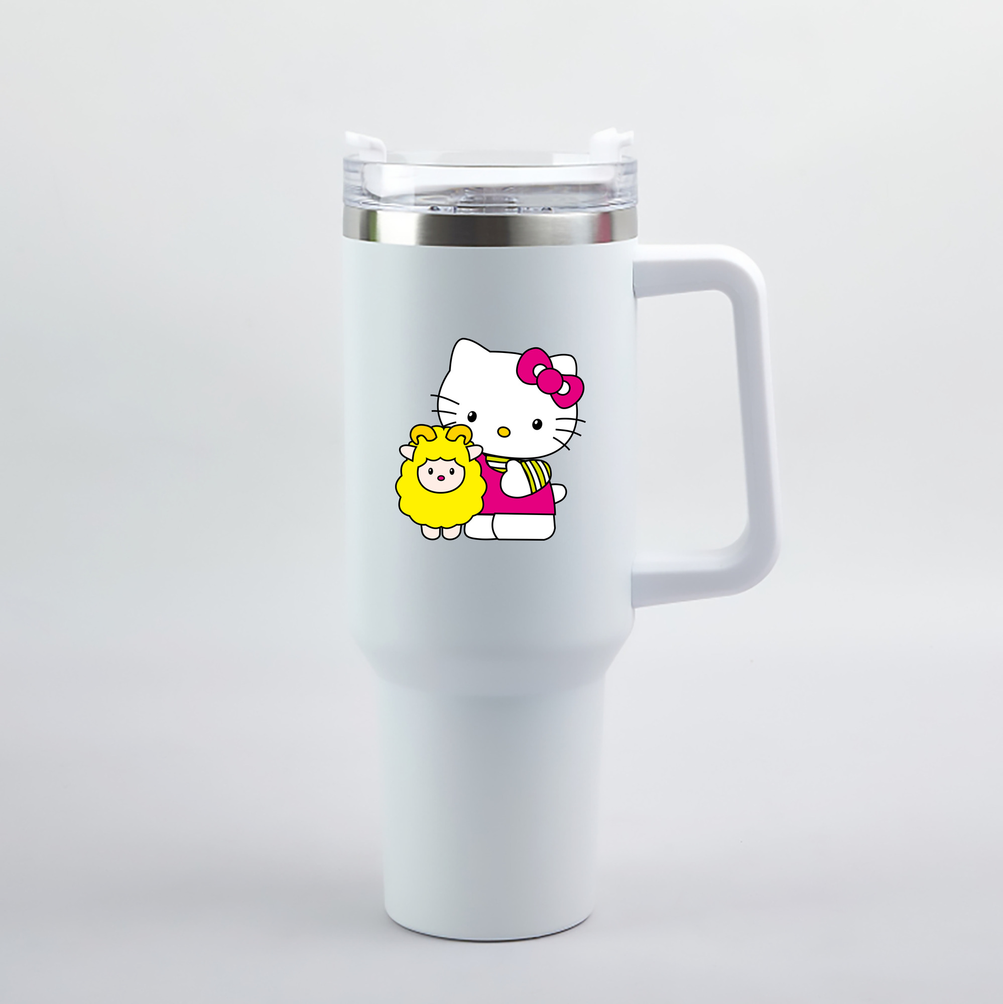 （画像用） Hello Kitty ハローキティ 1200mL車用タンブラー（カラープリント）