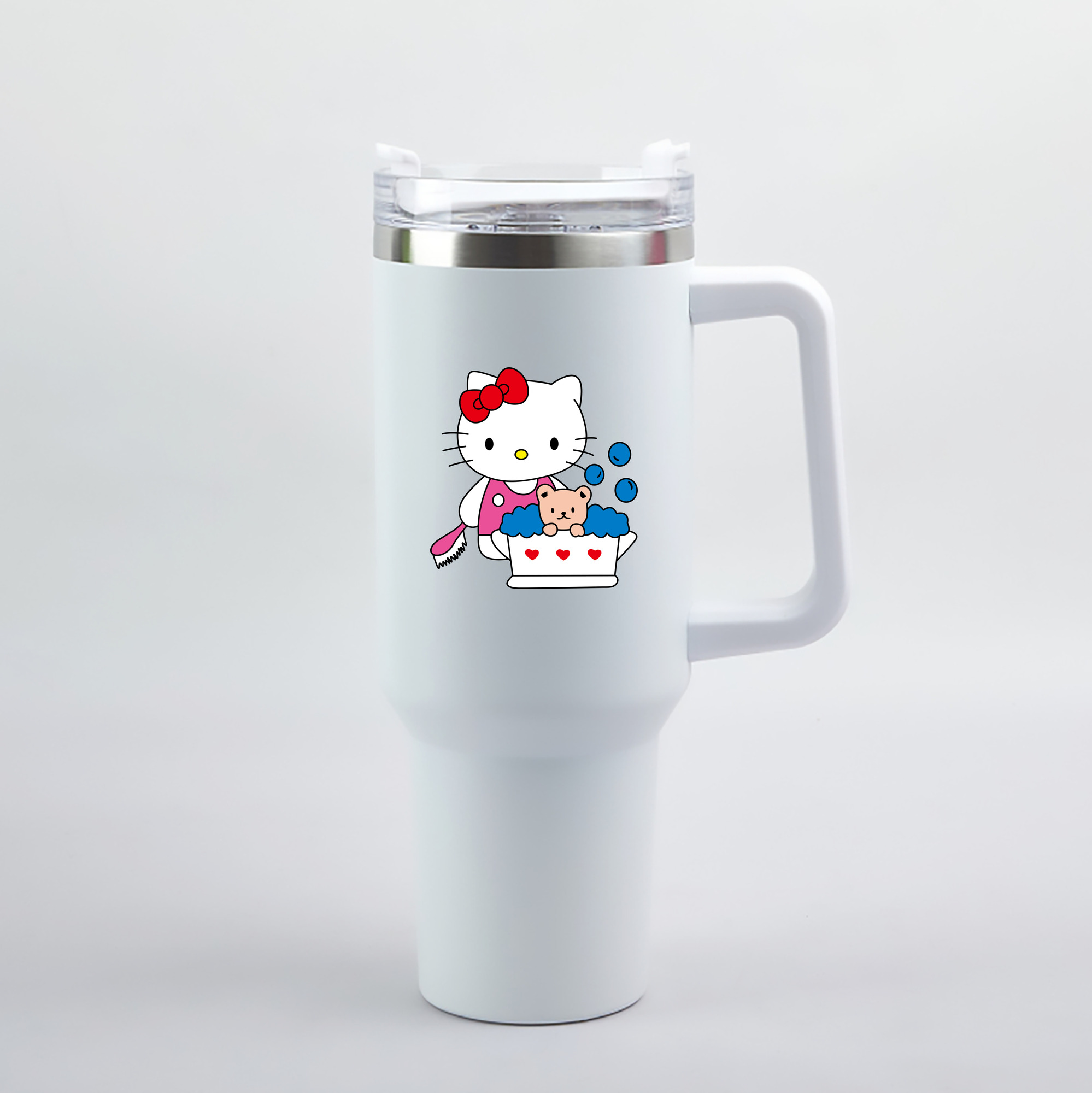 （画像用） Hello Kitty ハローキティ 1200mL車用タンブラー（カラープリント）