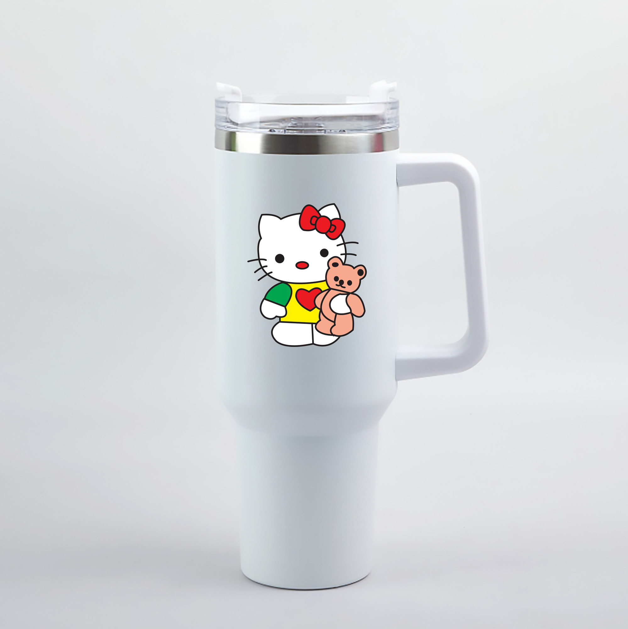 （画像用） Hello Kitty ハローキティ 1200mL車用タンブラー（カラープリント）