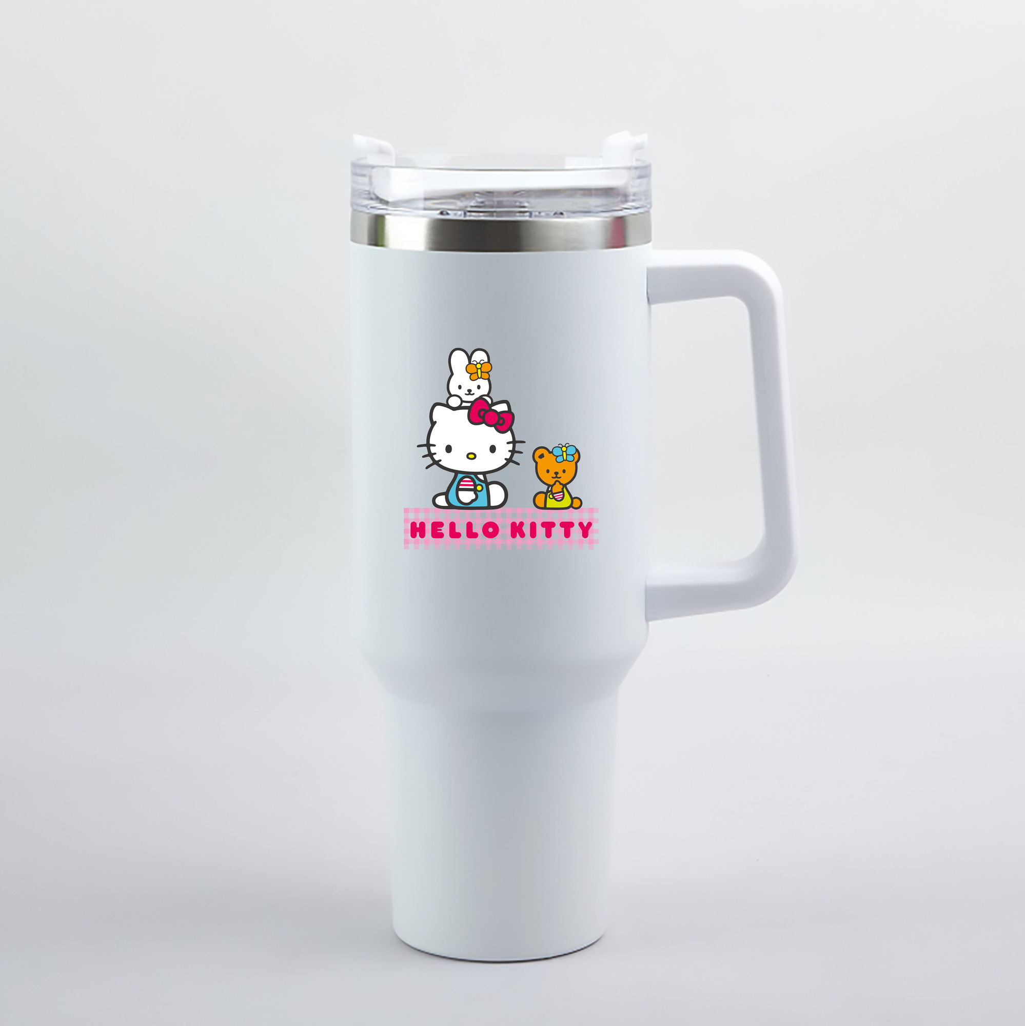 （画像用） Hello Kitty ハローキティ 1200mL車用タンブラー（カラープリント）