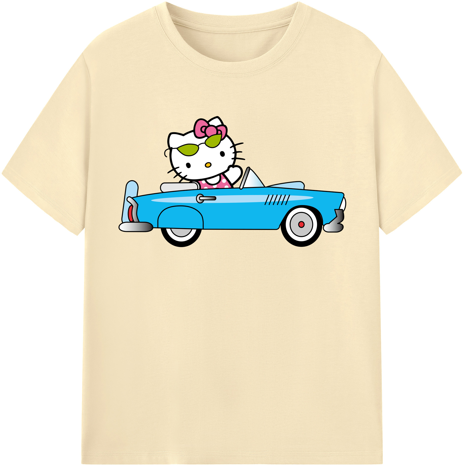 （画像用） Hello Kitty ハローキティ 綿100％半袖Tシャツ（フロントプリント）