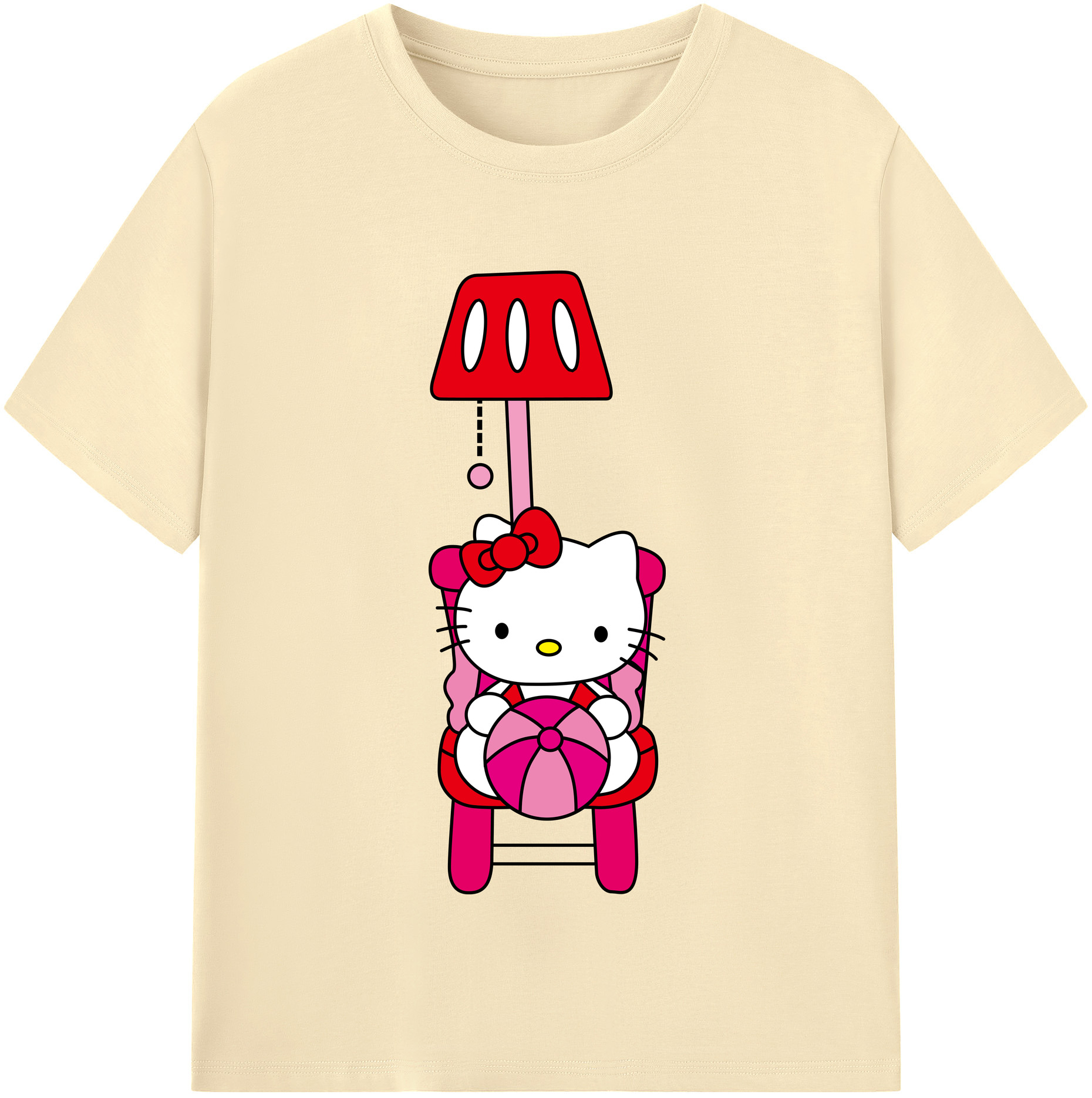 （画像用） Hello Kitty ハローキティ 綿100％半袖Tシャツ（フロントプリント）