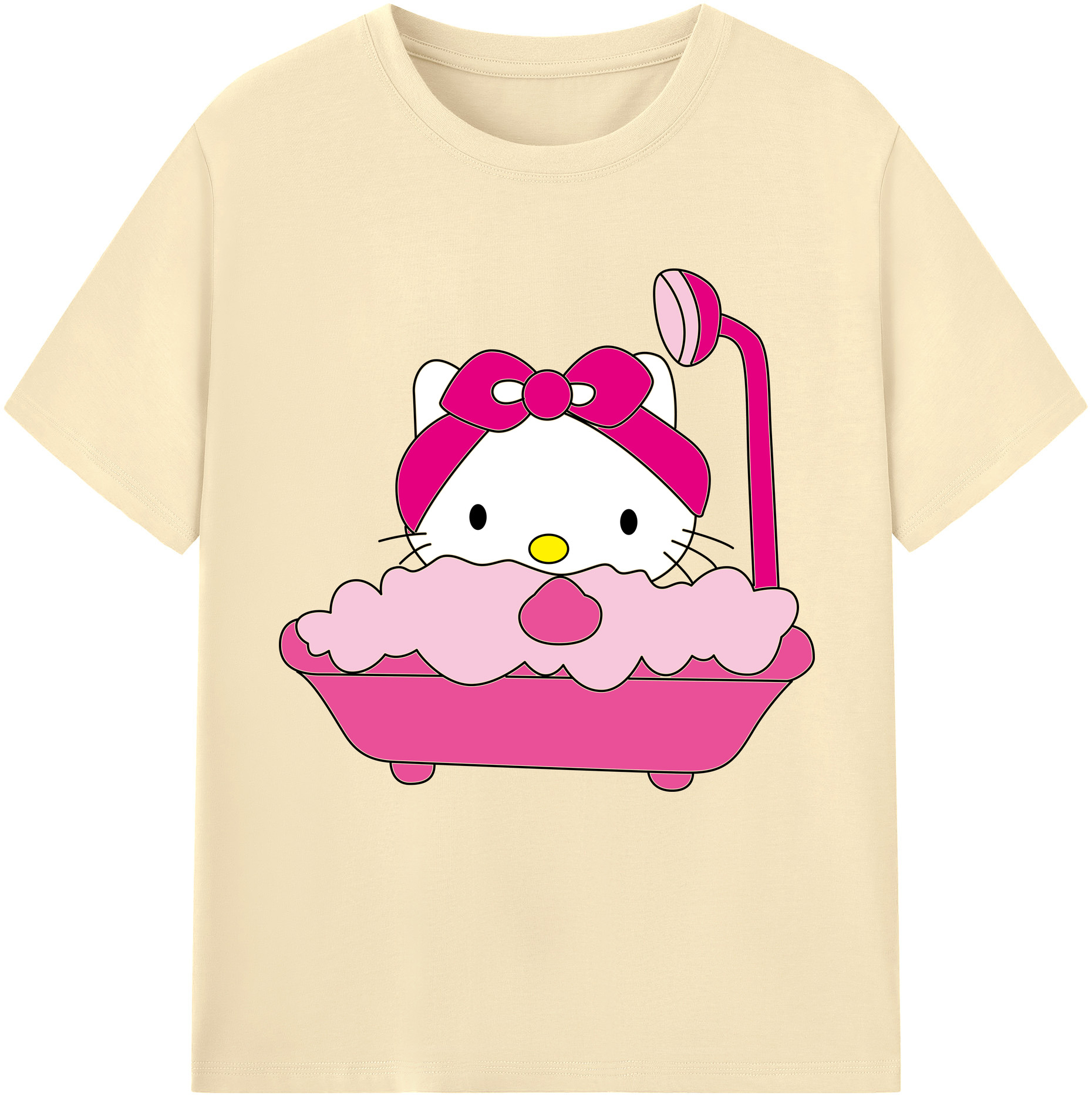 （画像用） Hello Kitty ハローキティ 綿100％半袖Tシャツ（フロントプリント）