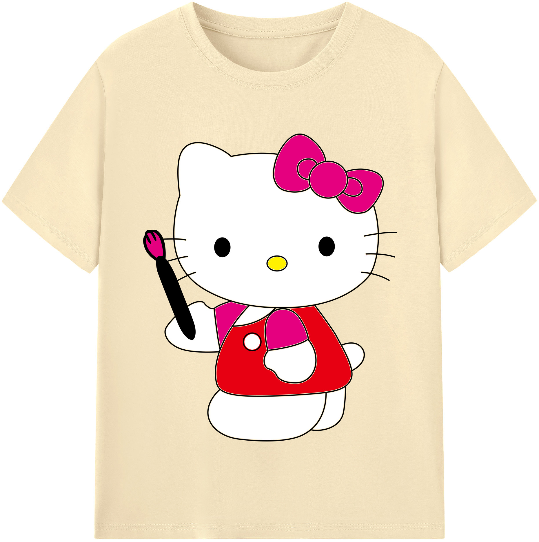 （画像用） Hello Kitty ハローキティ 綿100％半袖Tシャツ（フロントプリント）