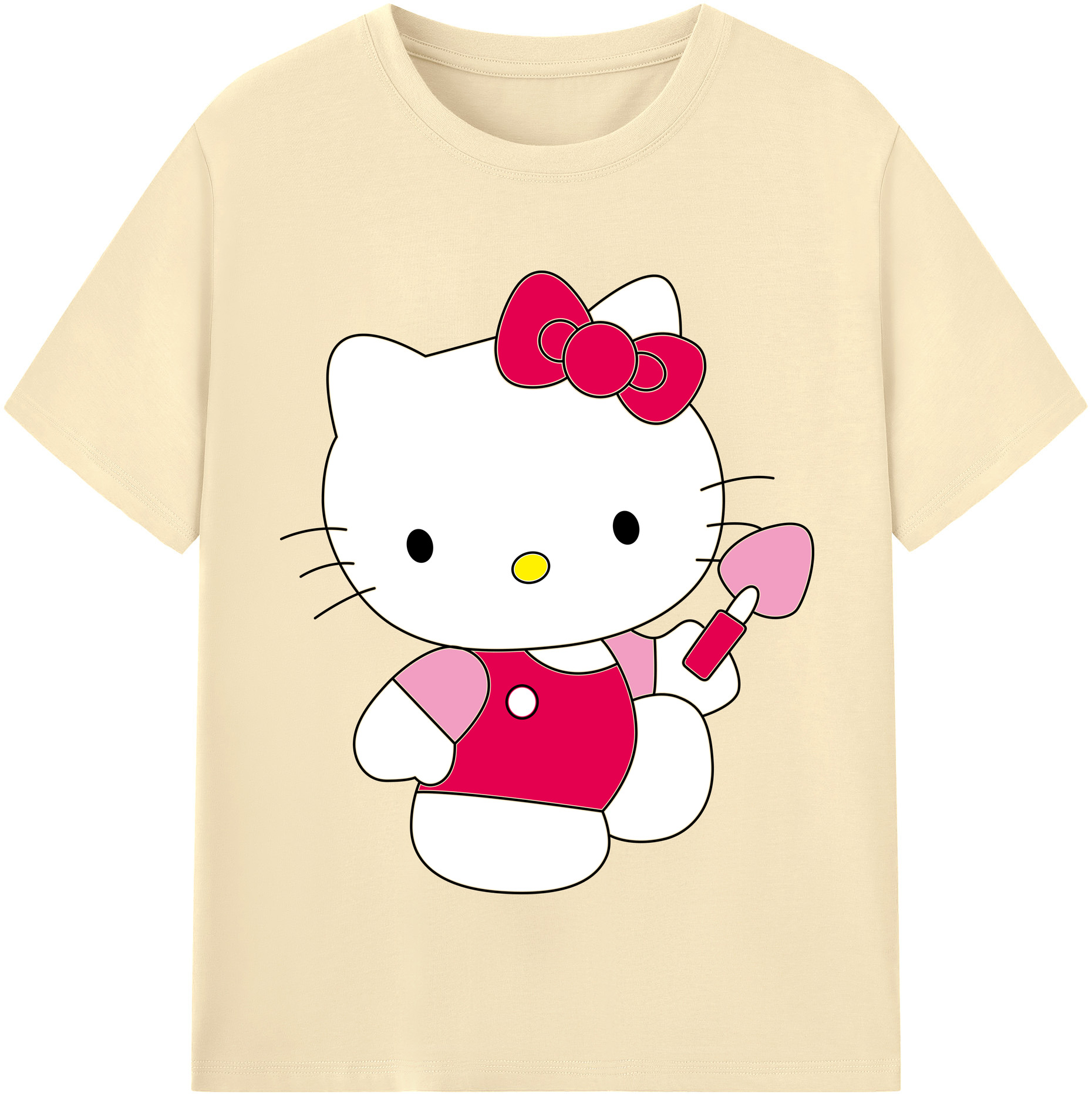 （画像用） Hello Kitty ハローキティ 綿100％半袖Tシャツ（フロントプリント）