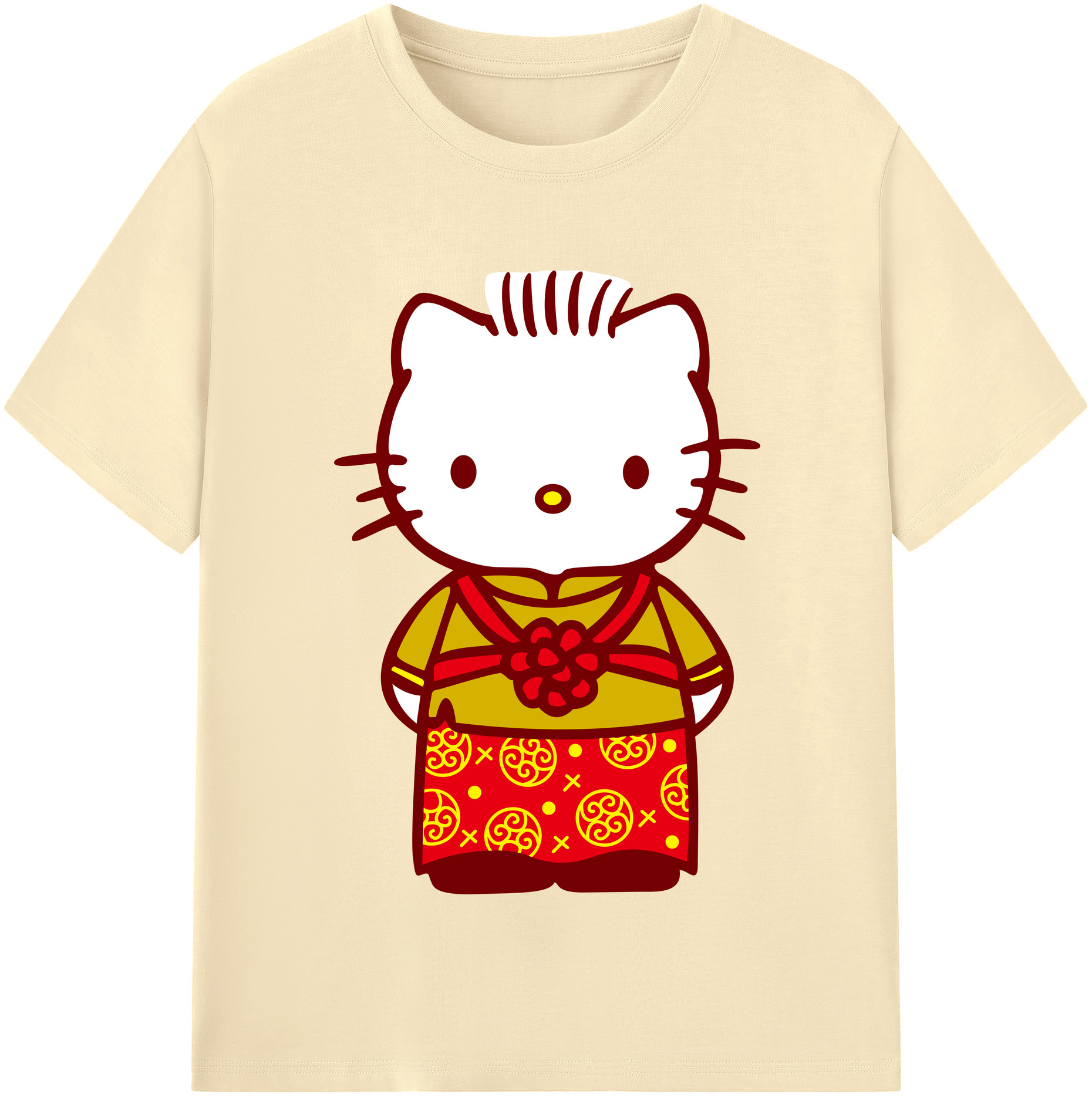 （画像用） Hello Kitty ハローキティ 綿100％半袖Tシャツ（フロントプリント）