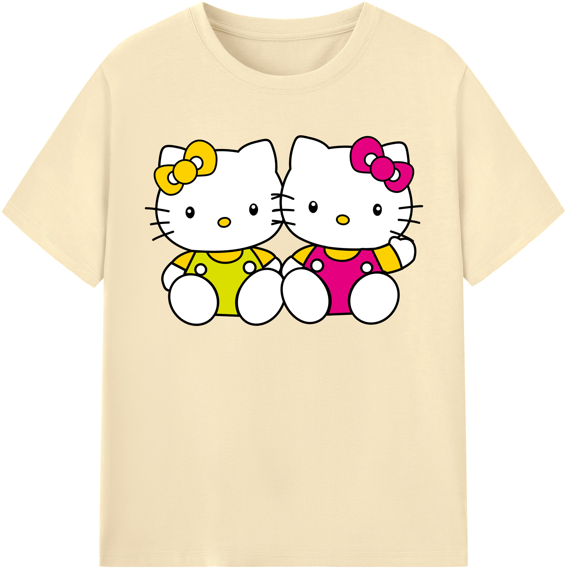 （画像用） Hello Kitty ハローキティ 綿100％半袖Tシャツ（フロントプリント）