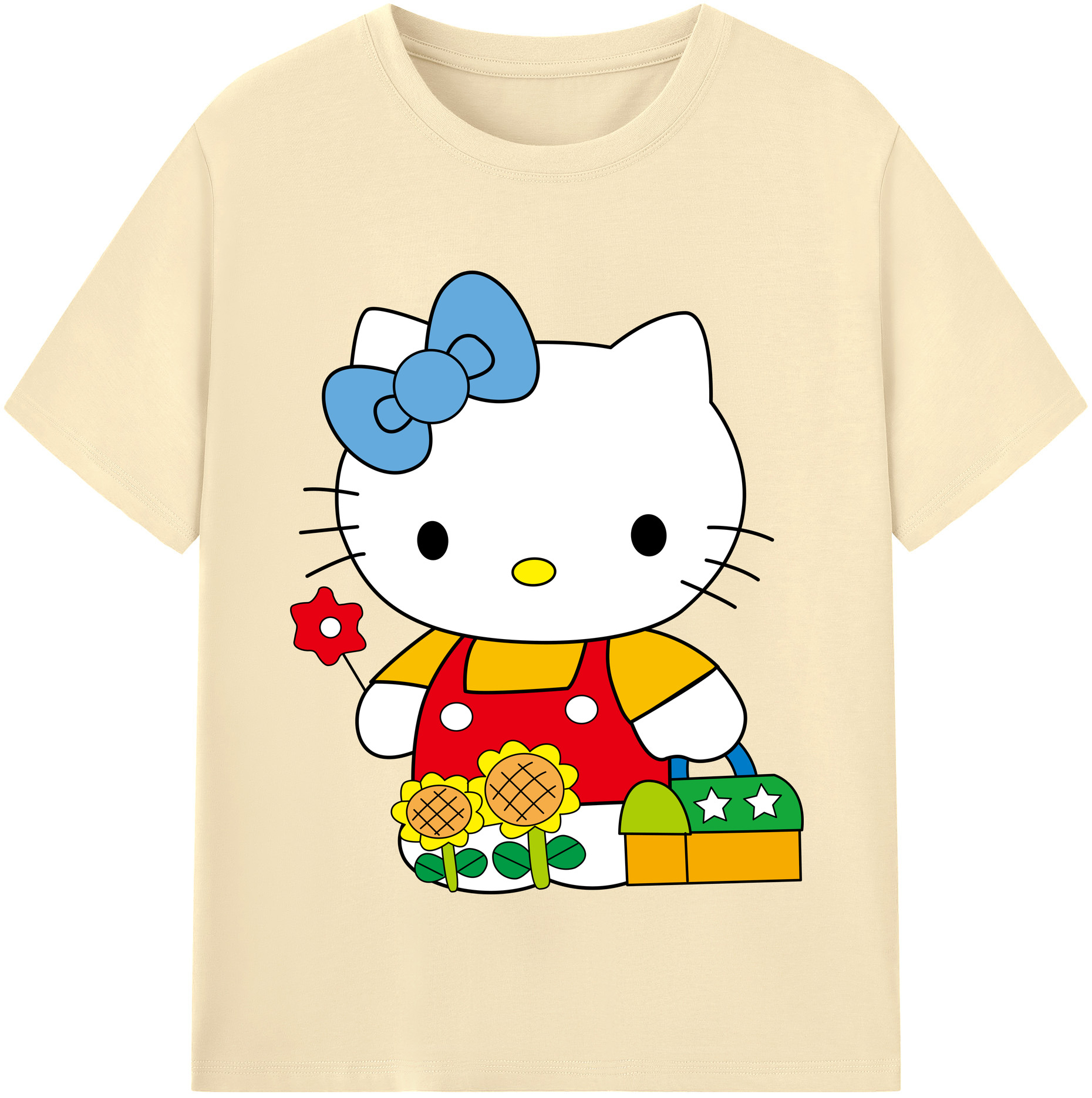 （画像用） Hello Kitty ハローキティ 綿100％半袖Tシャツ（フロントプリント）
