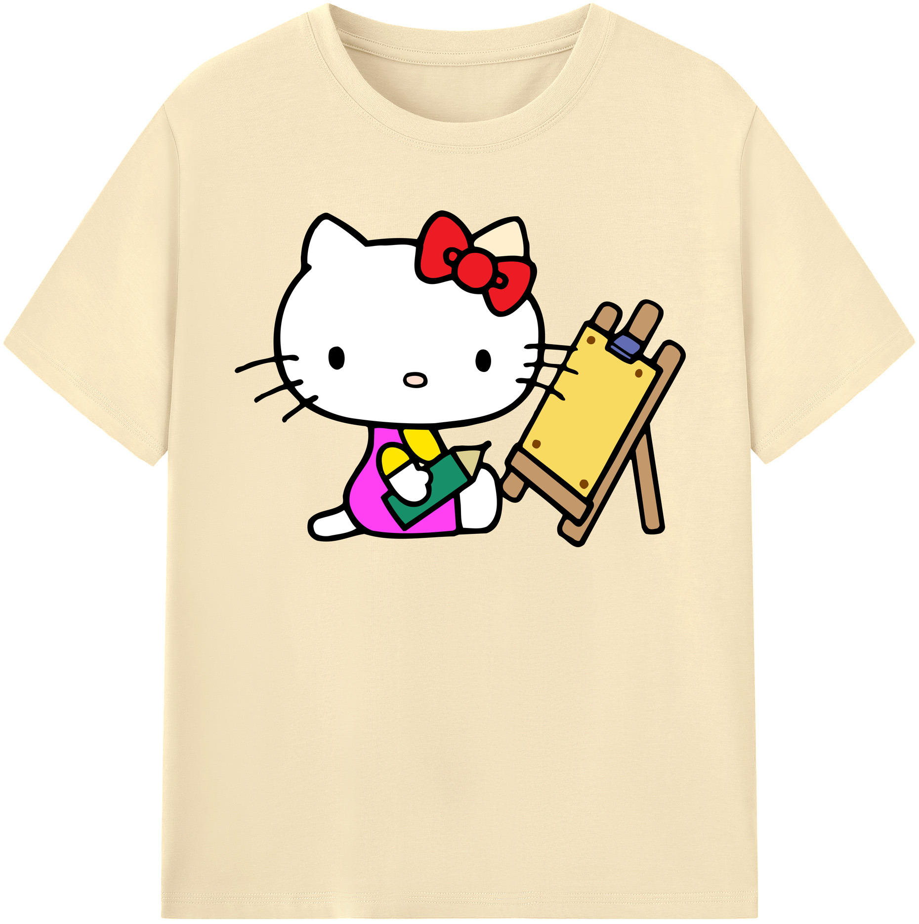 （画像用） Hello Kitty ハローキティ 綿100％半袖Tシャツ（フロントプリント）