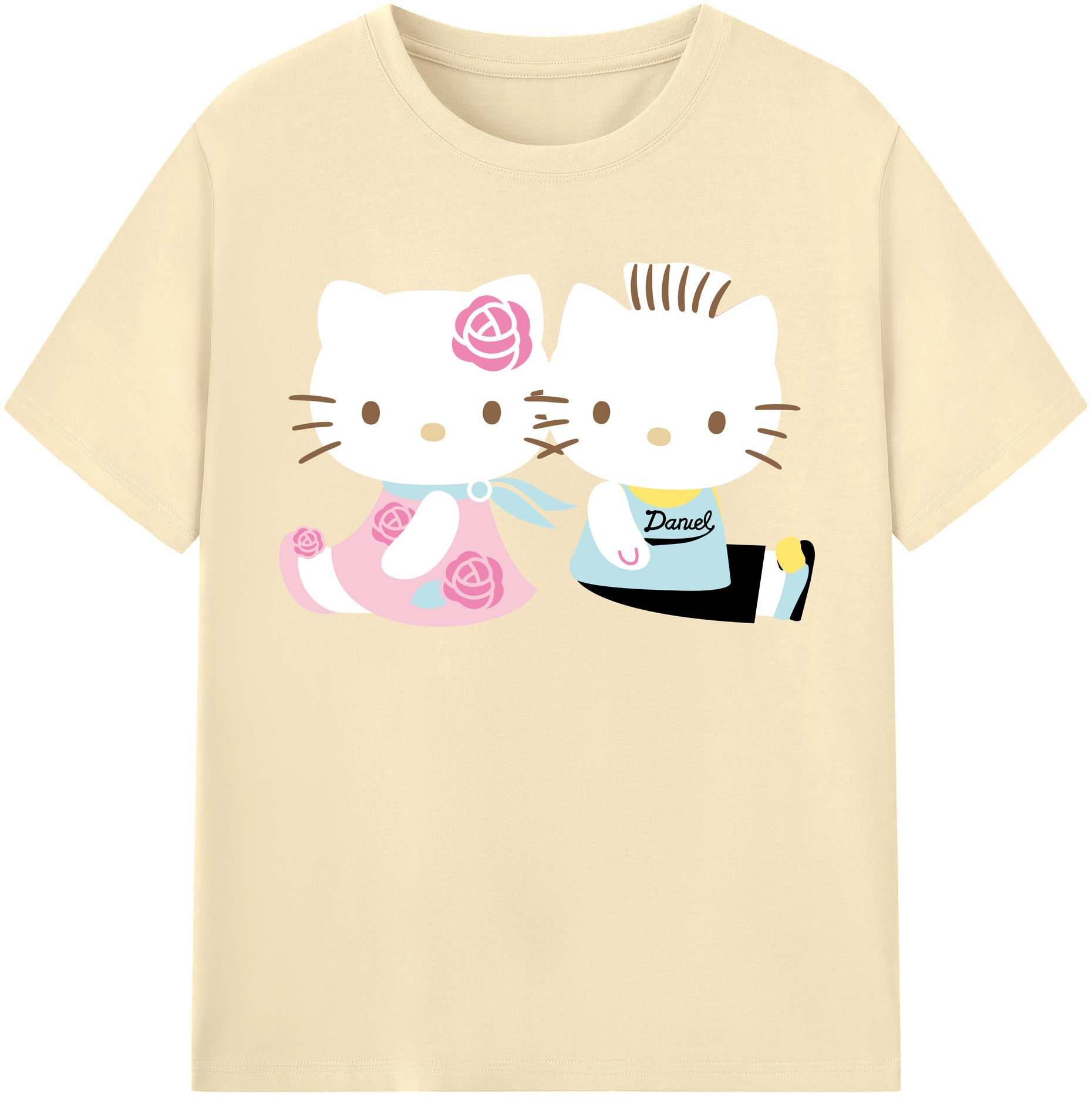 （画像用） Hello Kitty ハローキティ 綿100％半袖Tシャツ（フロントプリント）