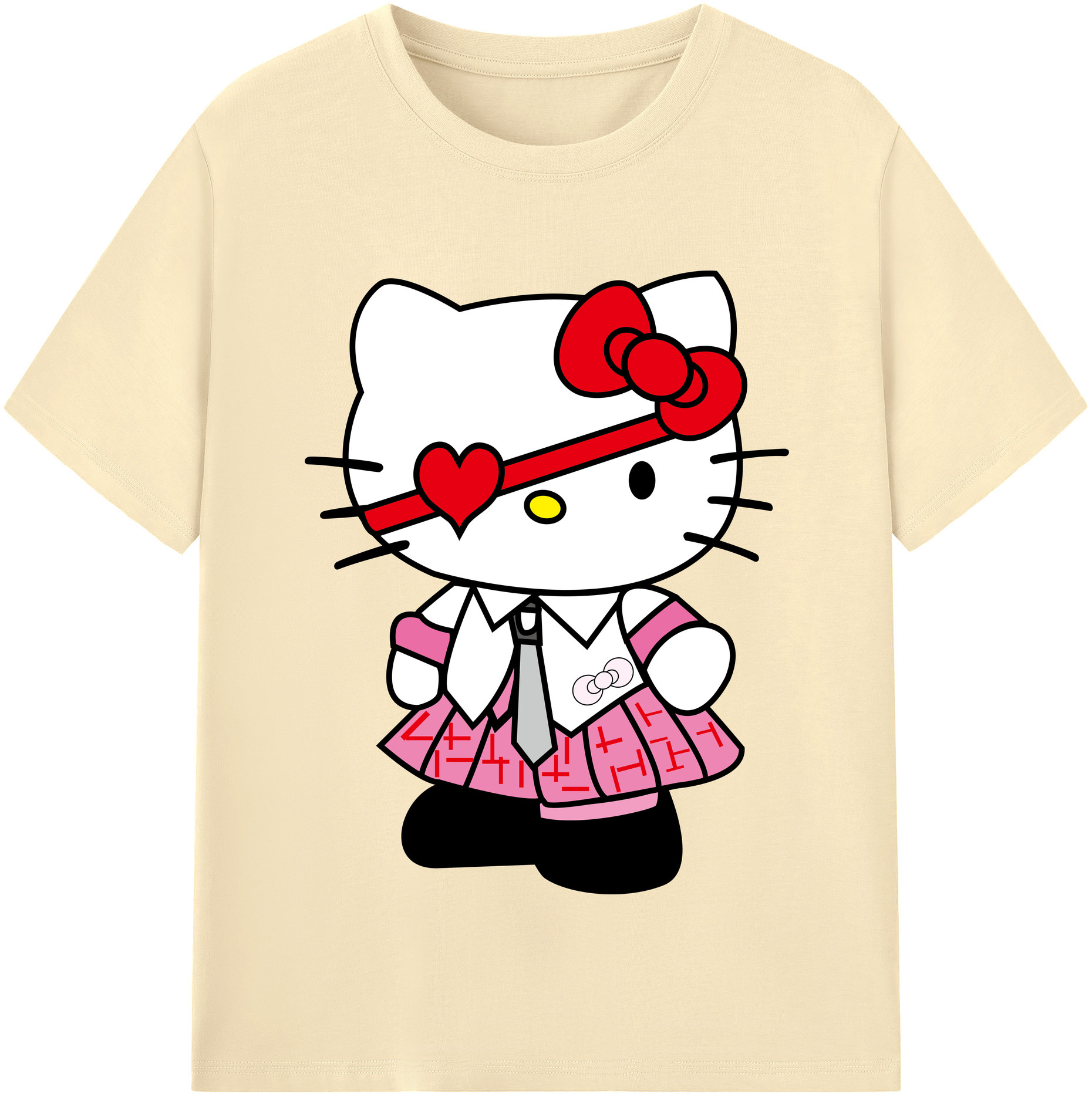 （画像用） Hello Kitty ハローキティ 綿100％半袖Tシャツ（フロントプリント）