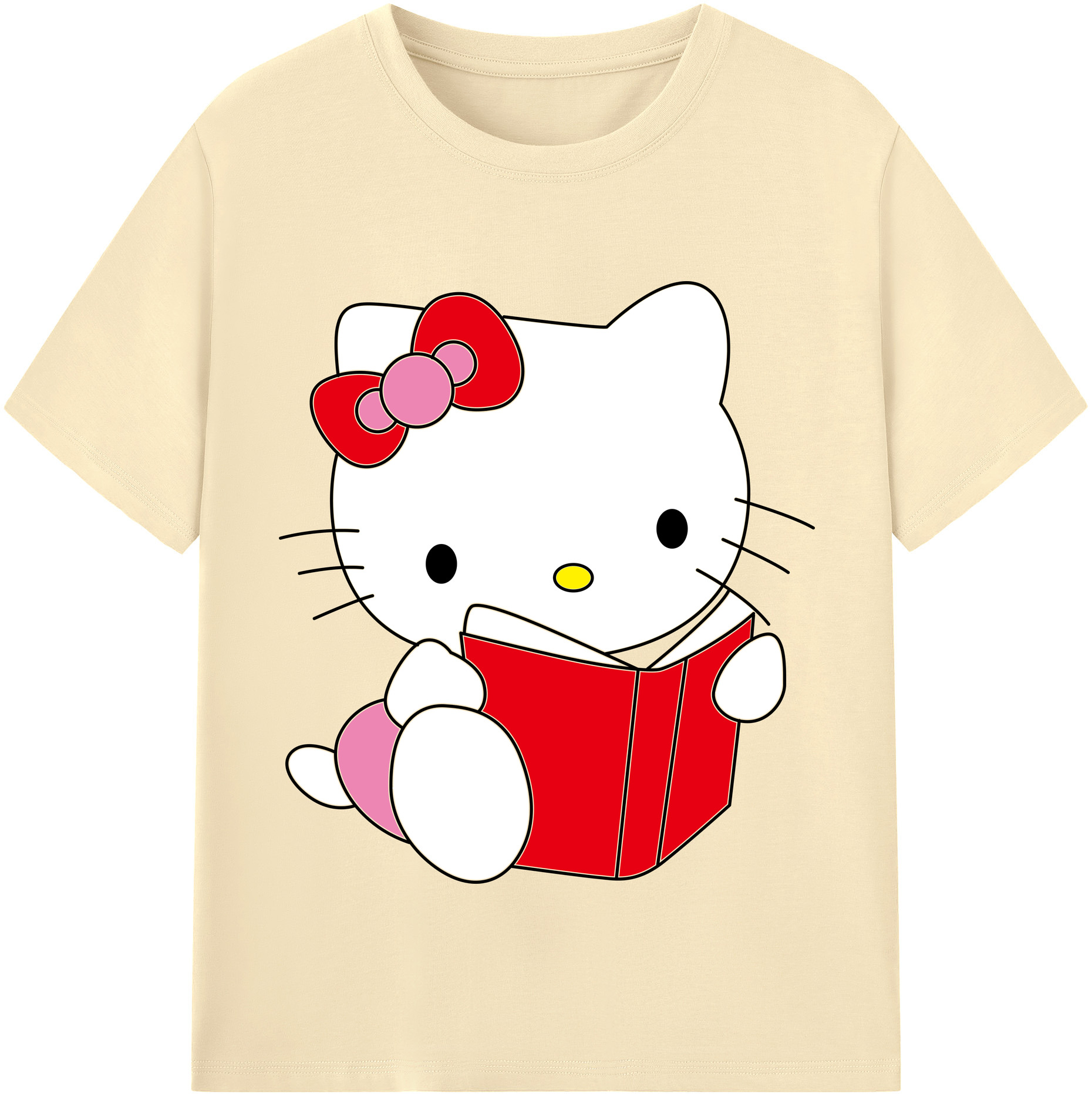 （画像用） Hello Kitty ハローキティ 綿100％半袖Tシャツ（フロントプリント）