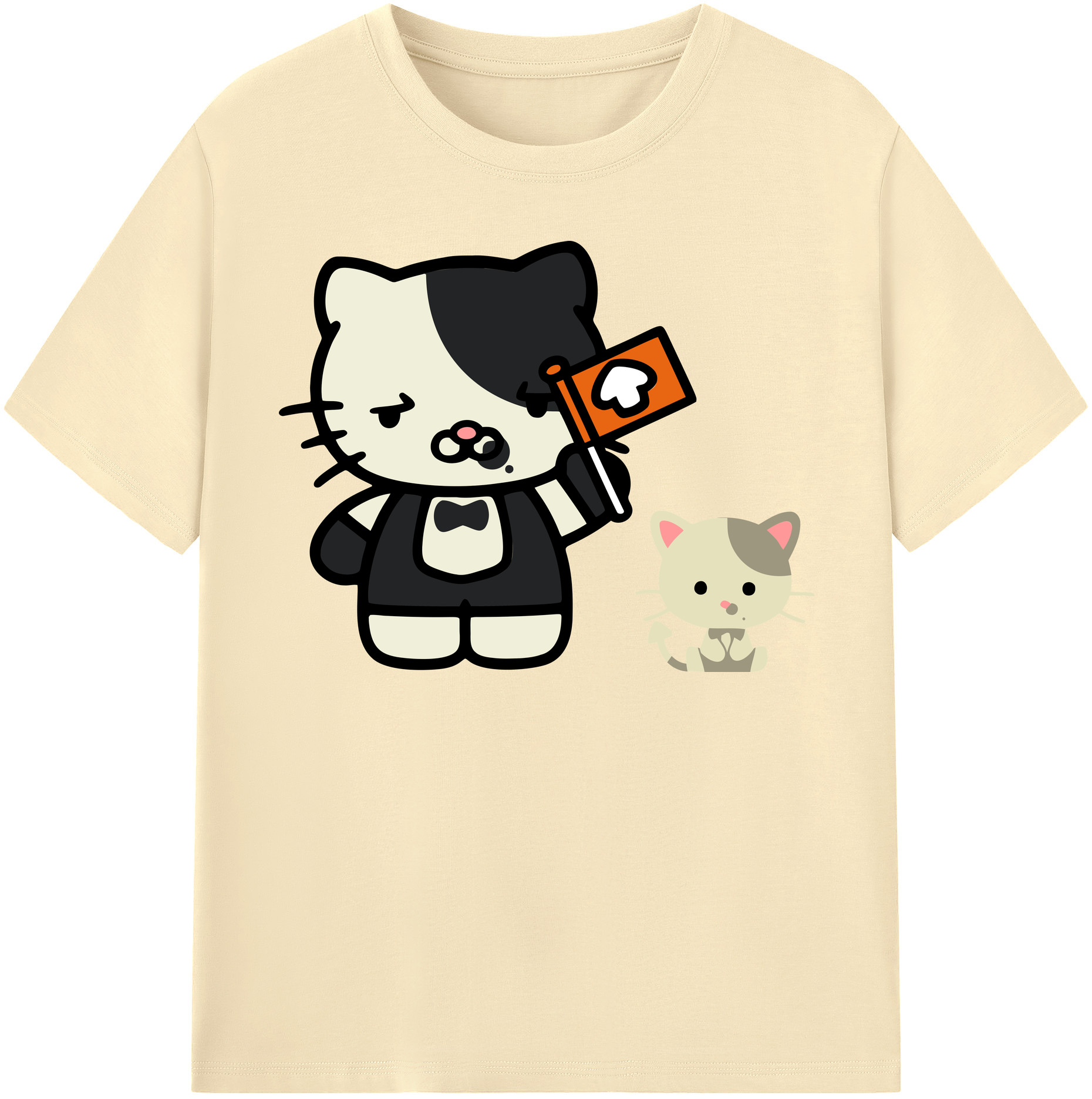 （画像用） Hello Kitty ハローキティ 綿100％半袖Tシャツ（フロントプリント）