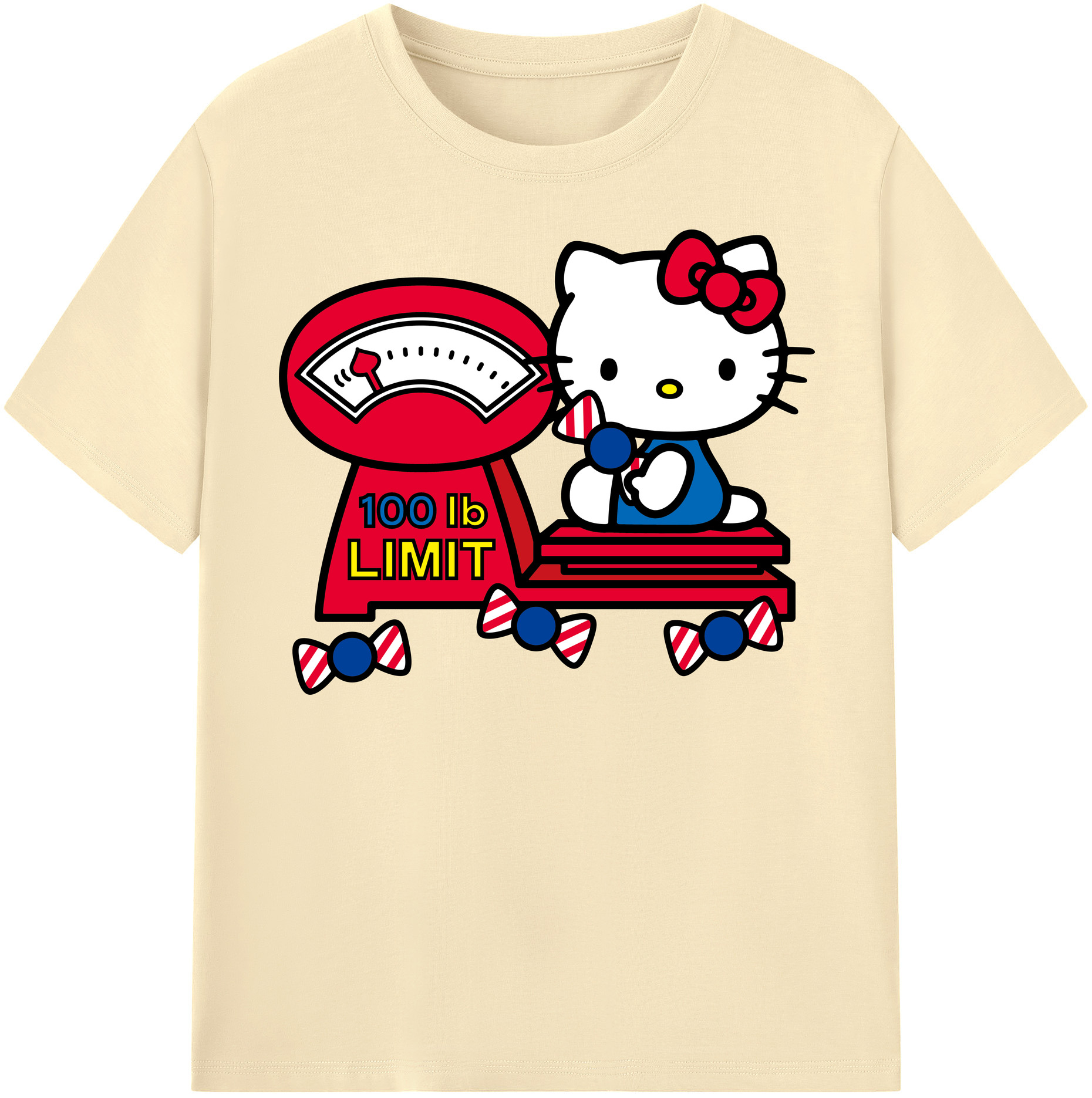 （画像用） Hello Kitty ハローキティ 綿100％半袖Tシャツ（フロントプリント）