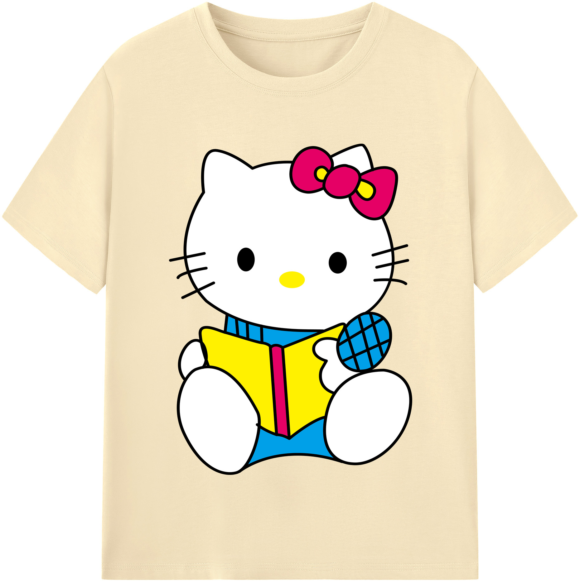 （画像用） Hello Kitty ハローキティ 綿100％半袖Tシャツ（フロントプリント）
