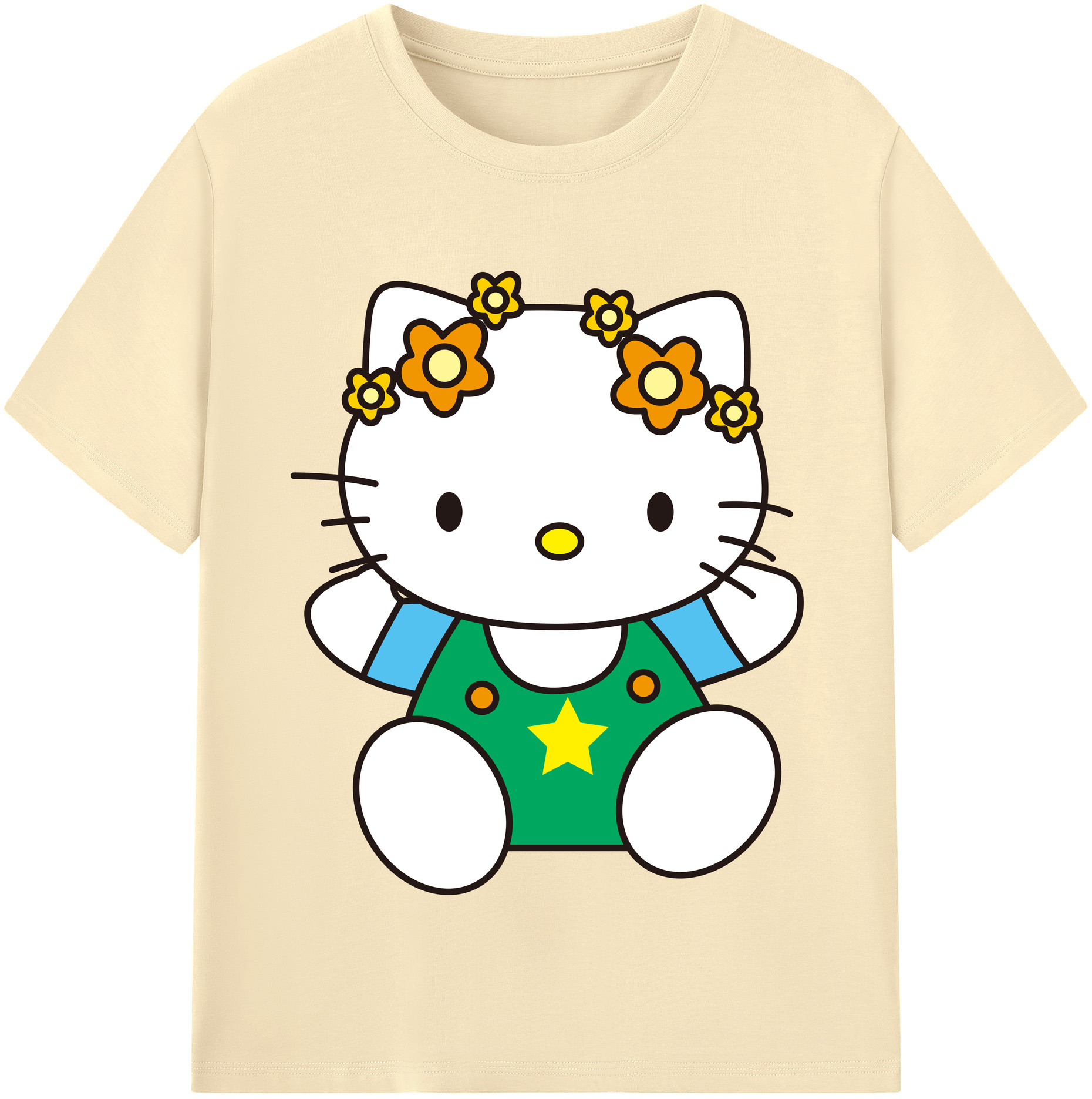 （画像用） Hello Kitty ハローキティ 綿100％半袖Tシャツ（フロントプリント）