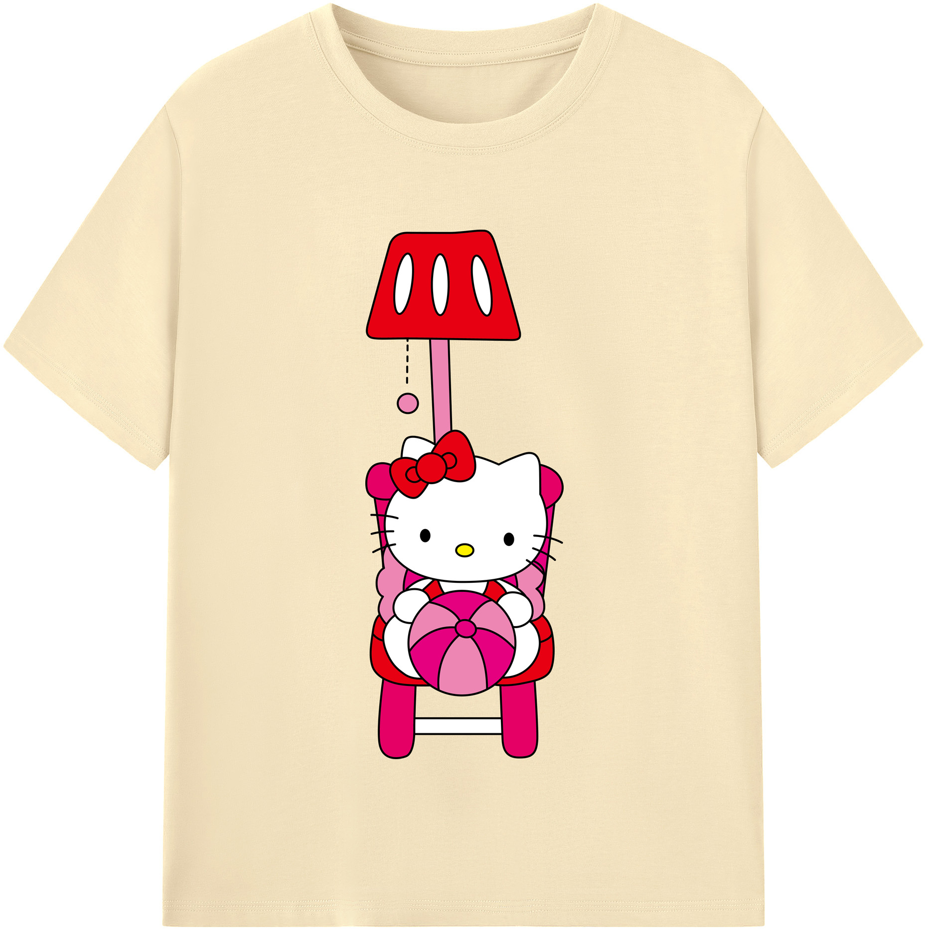 （画像用） Hello Kitty ハローキティ 綿100％半袖Tシャツ（フロントプリント）
