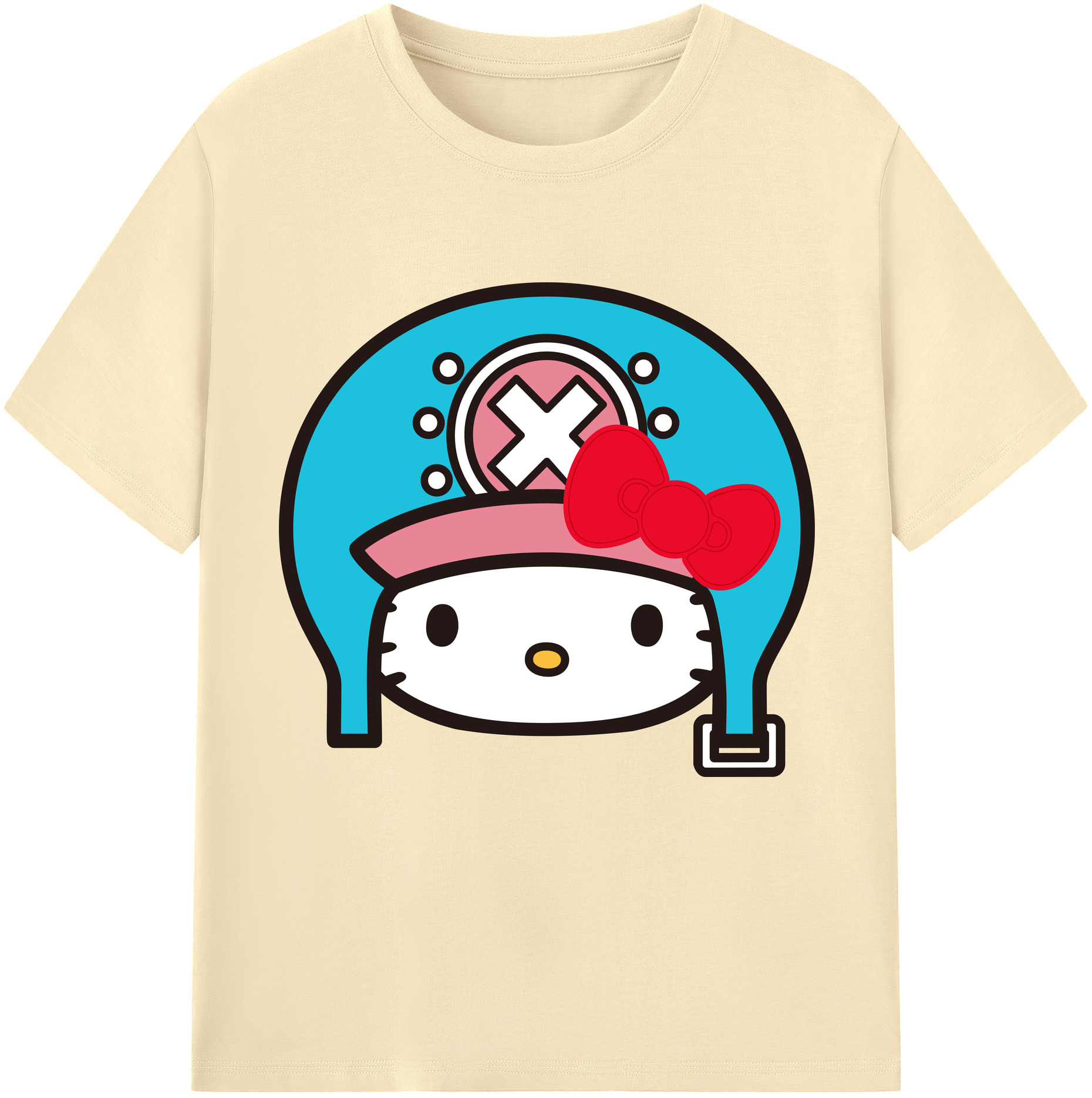 （画像用） Hello Kitty ハローキティ 綿100％半袖Tシャツ（フロントプリント）