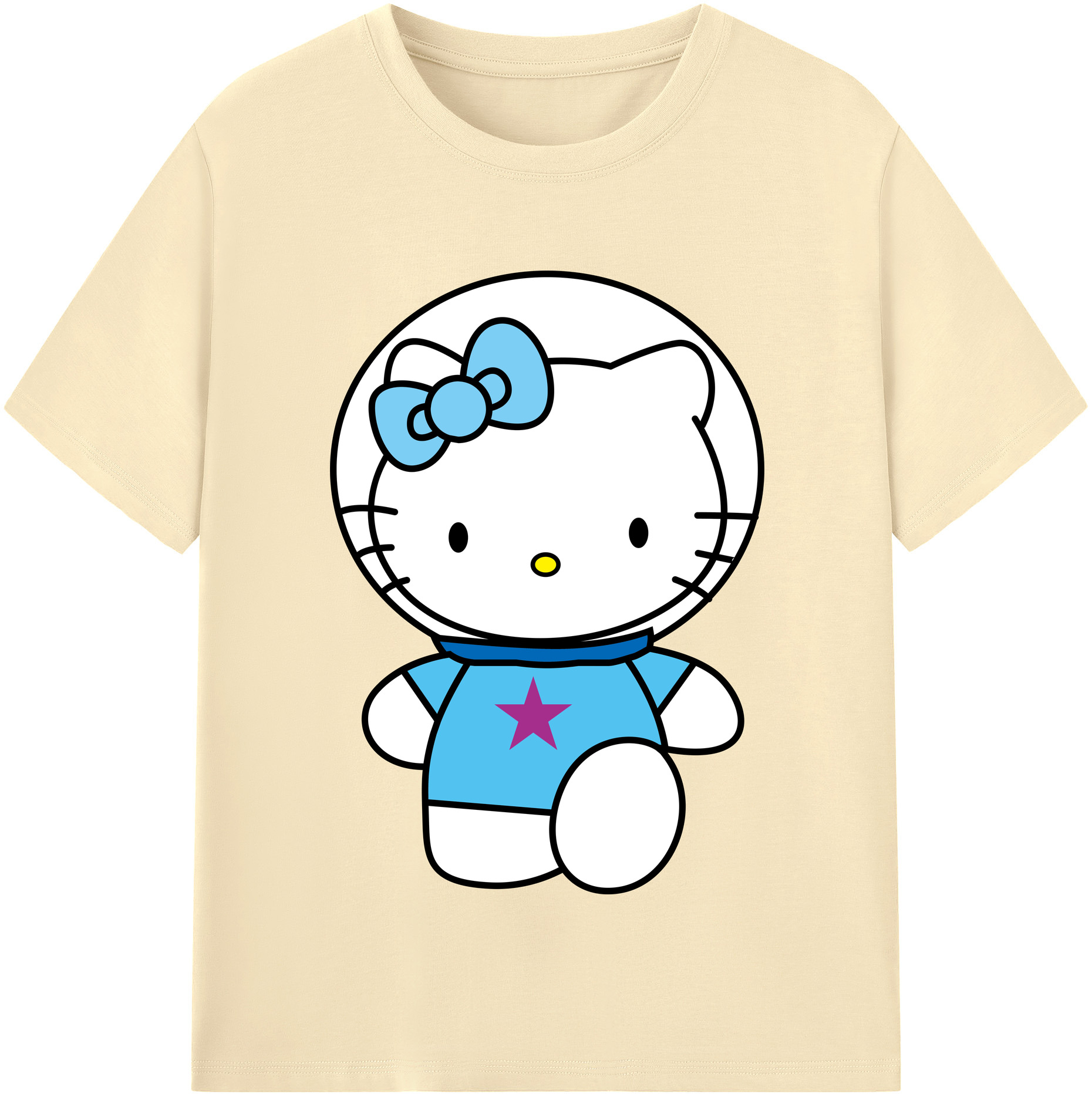 （画像用） Hello Kitty ハローキティ 綿100％半袖Tシャツ（フロントプリント）