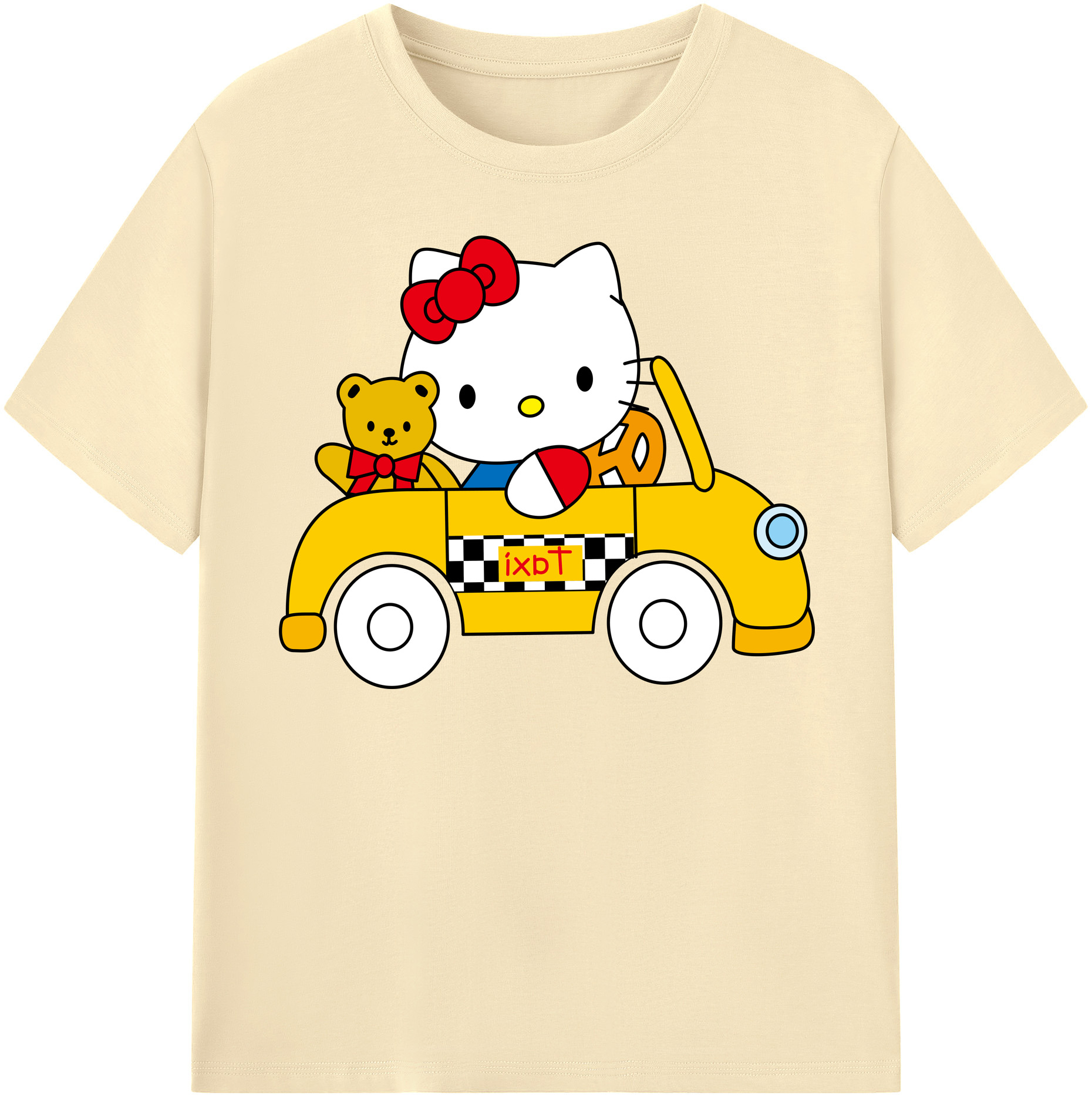 （画像用） Hello Kitty ハローキティ 綿100％半袖Tシャツ（フロントプリント）