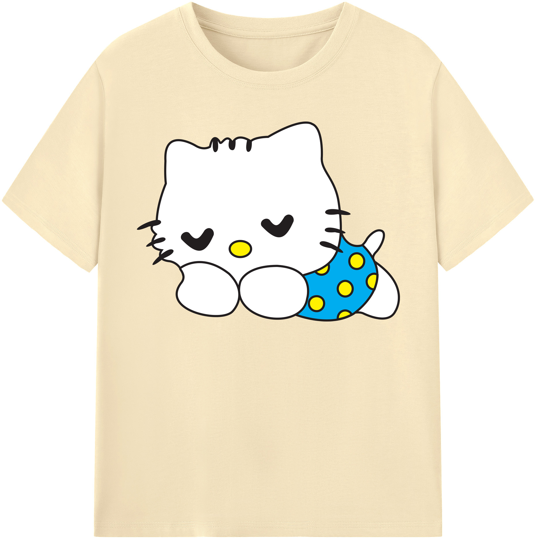 （画像用） Hello Kitty ハローキティ 綿100％半袖Tシャツ（フロントプリント）