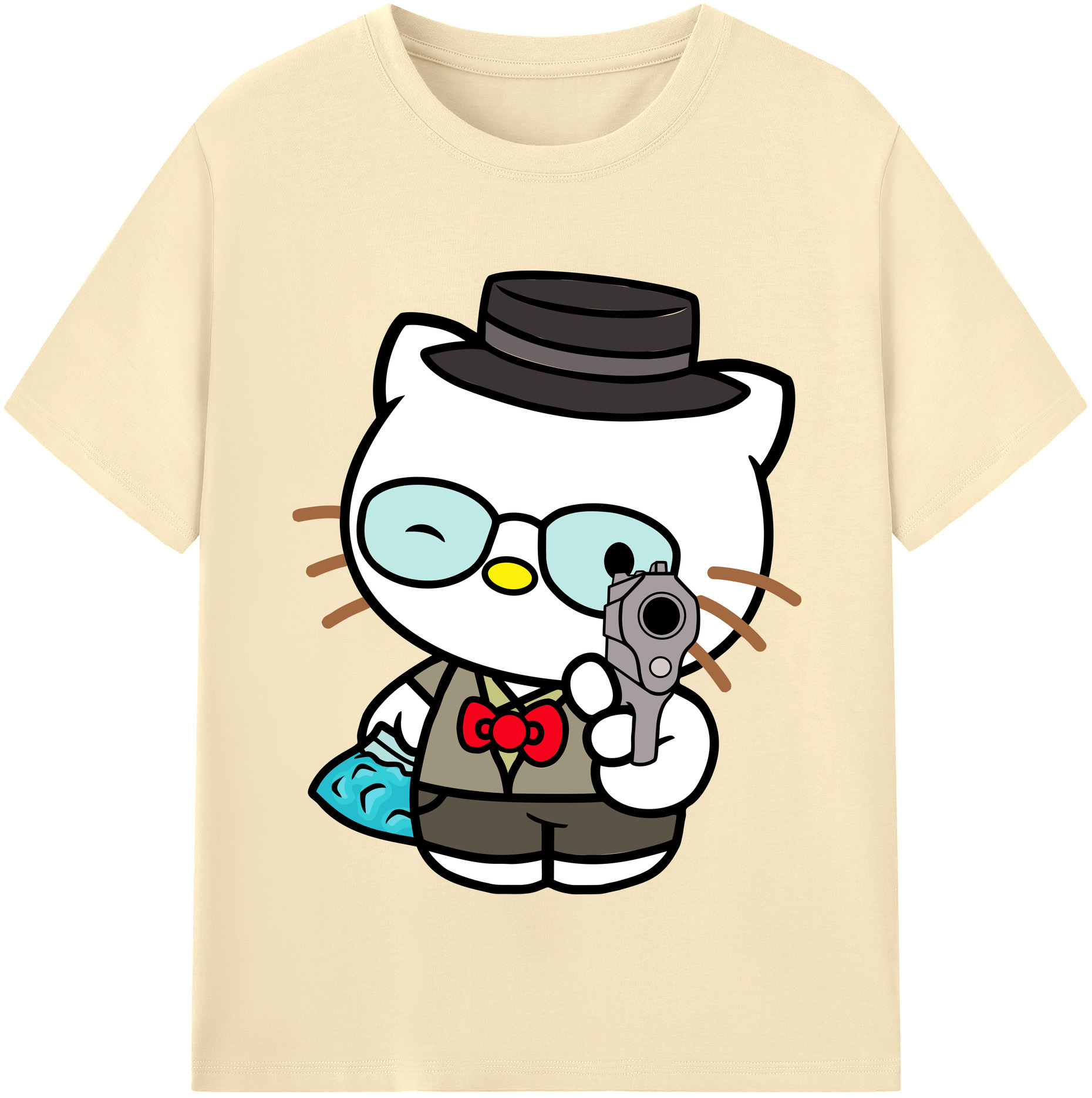 （画像用） Hello Kitty ハローキティ 綿100％半袖Tシャツ（フロントプリント）