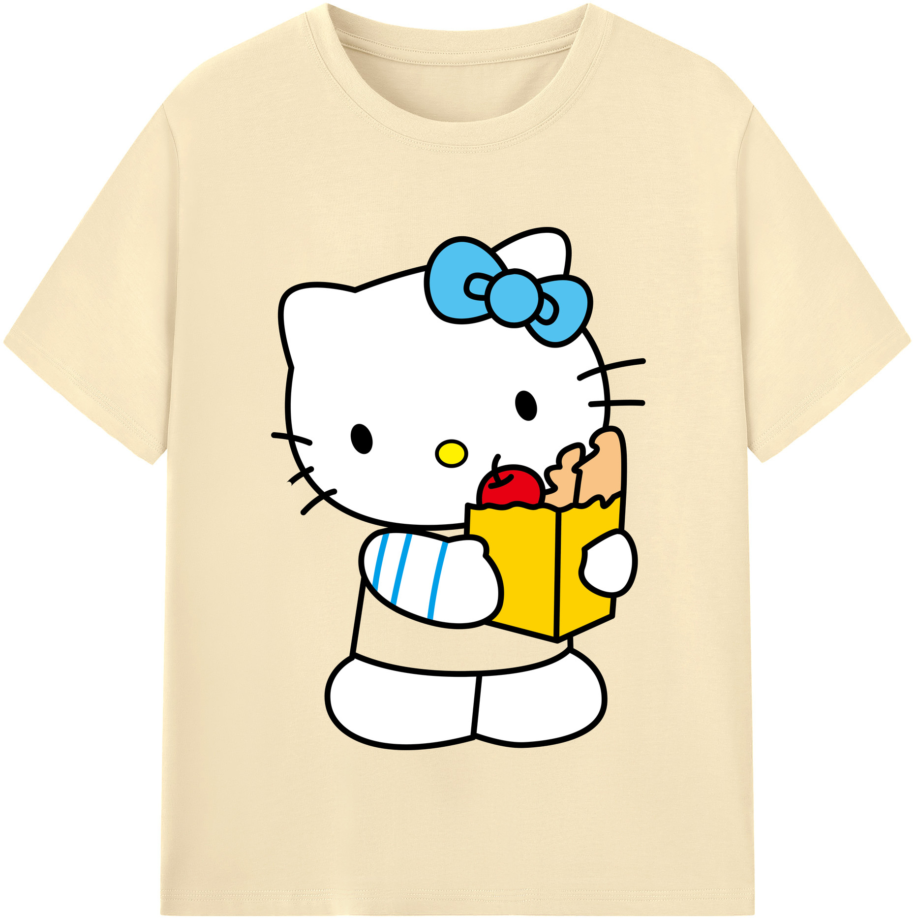 （画像用） Hello Kitty ハローキティ 綿100％半袖Tシャツ（フロントプリント）