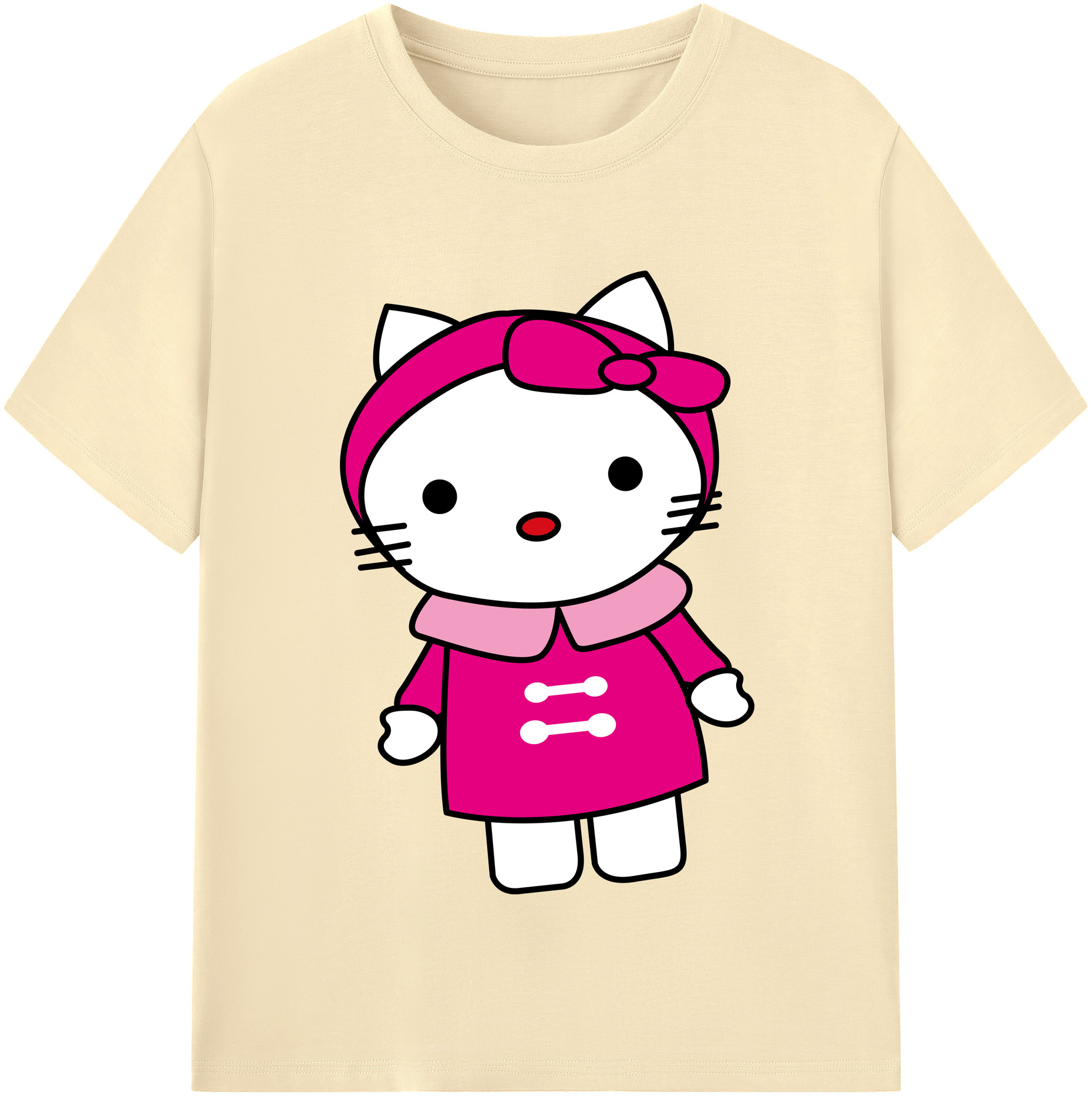 （画像用） Hello Kitty ハローキティ 綿100％半袖Tシャツ（フロントプリント）