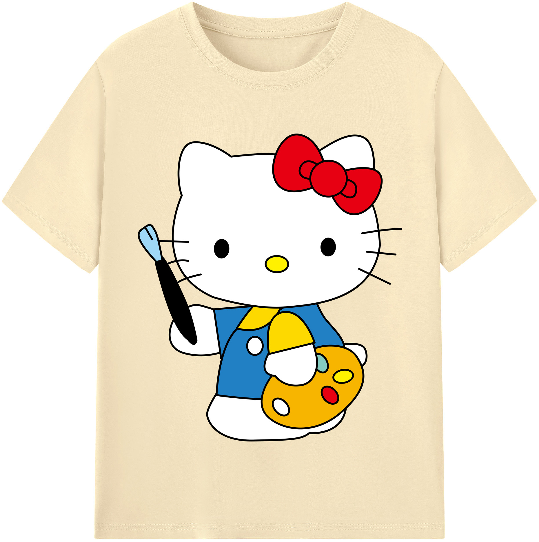 （画像用） Hello Kitty ハローキティ 綿100％半袖Tシャツ（フロントプリント）