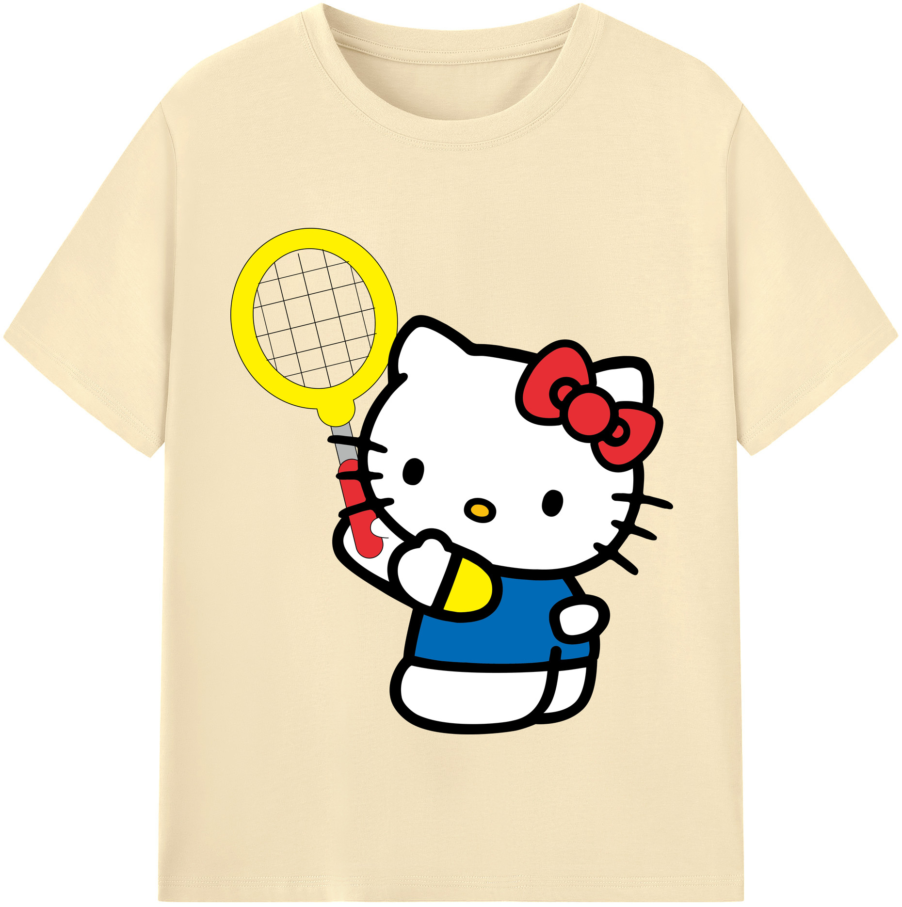 （画像用） Hello Kitty ハローキティ 綿100％半袖Tシャツ（フロントプリント）