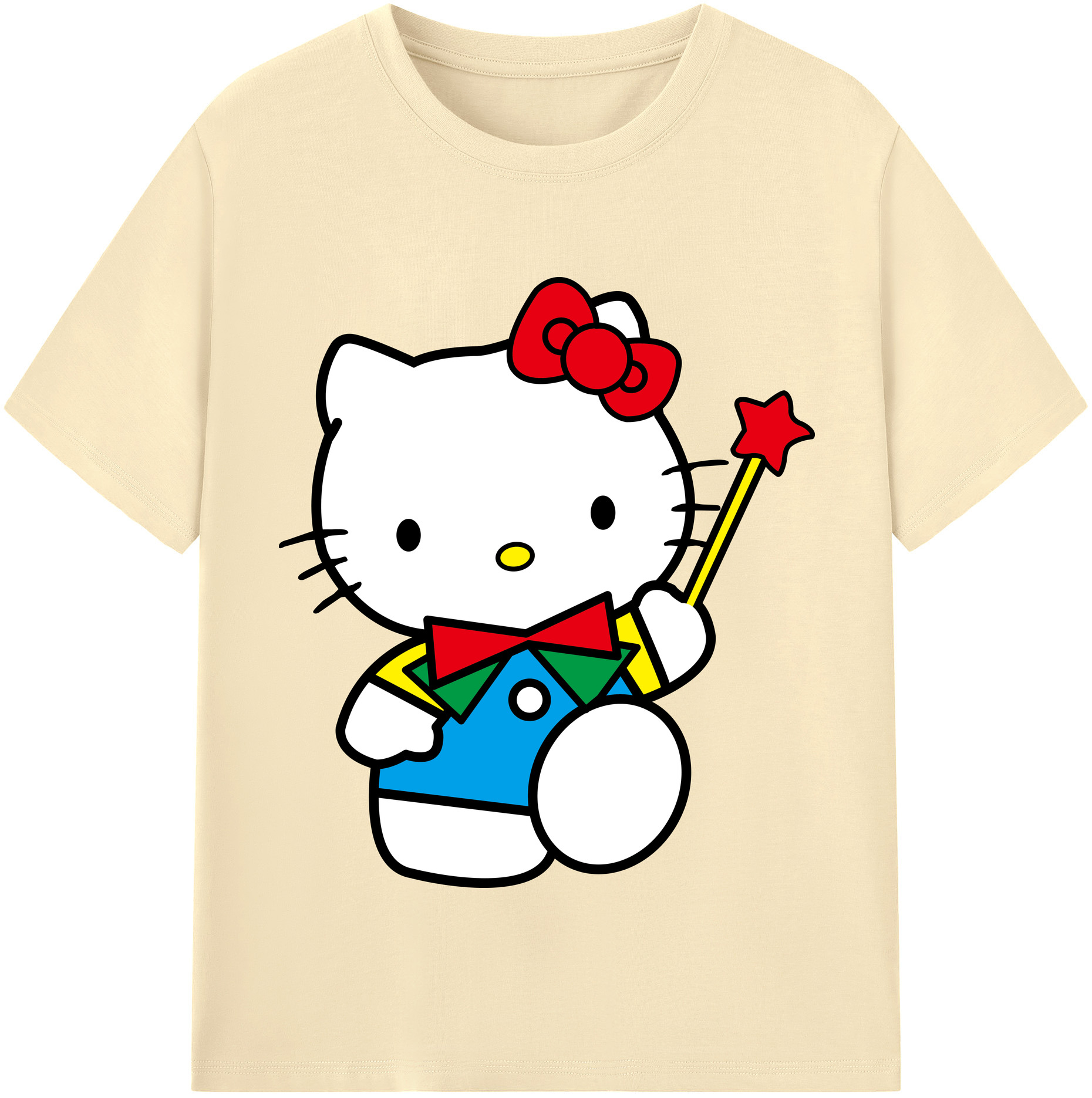 （画像用） Hello Kitty ハローキティ 綿100％半袖Tシャツ（フロントプリント）