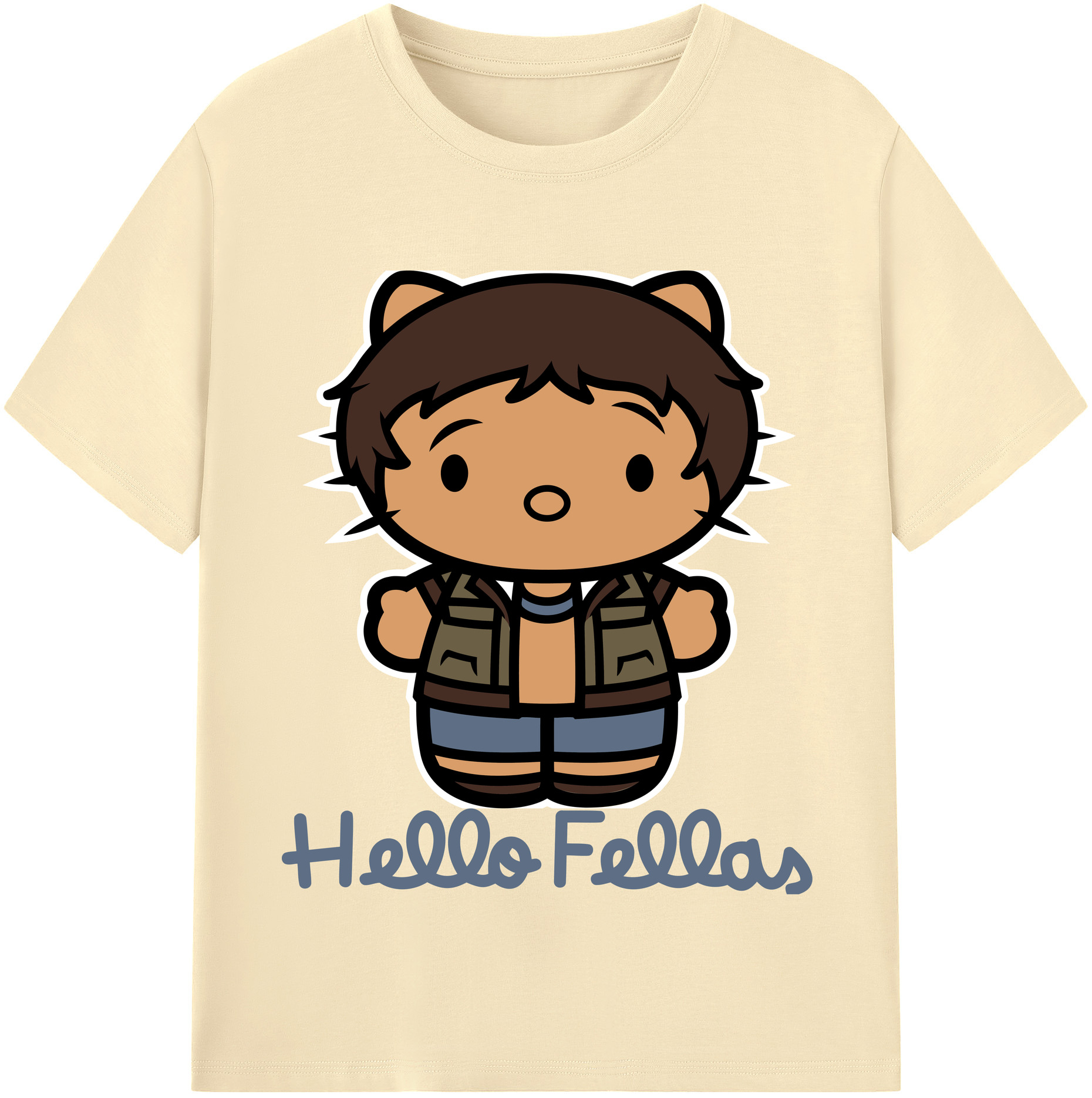 （画像用） Hello Kitty ハローキティ 綿100％半袖Tシャツ（フロントプリント）