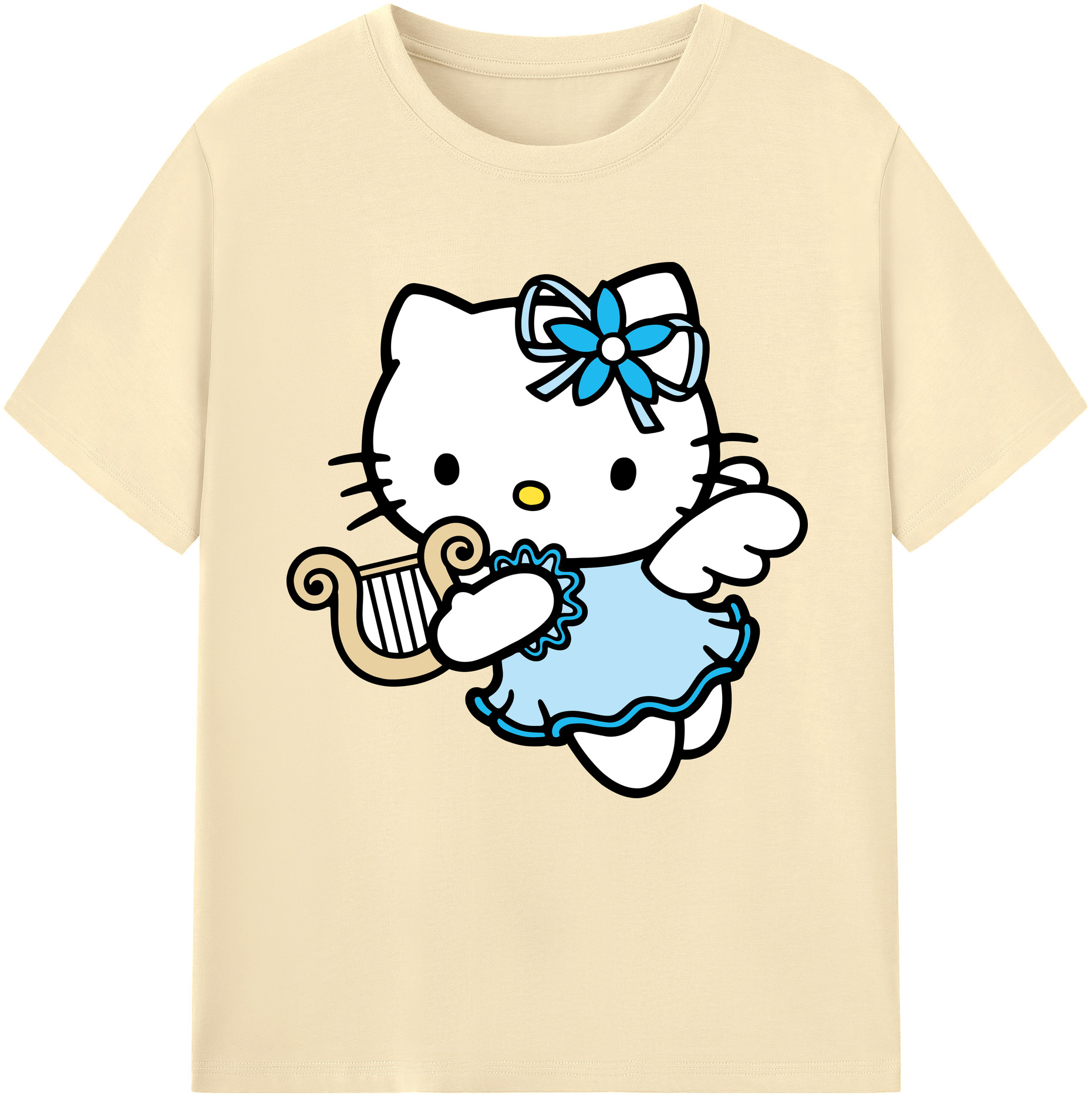 （画像用） Hello Kitty ハローキティ 綿100％半袖Tシャツ（フロントプリント）