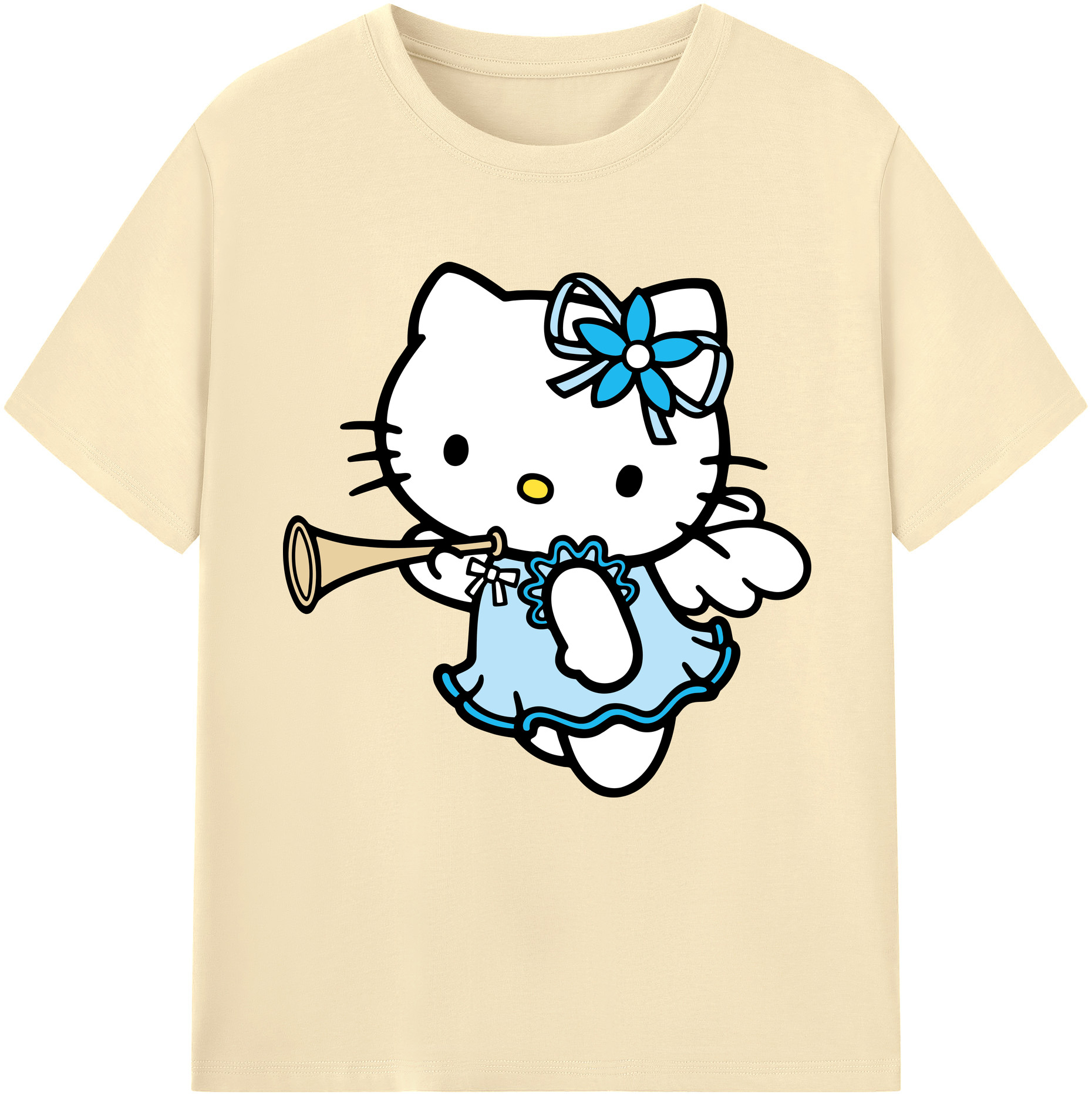 （画像用） Hello Kitty ハローキティ 綿100％半袖Tシャツ（フロントプリント）