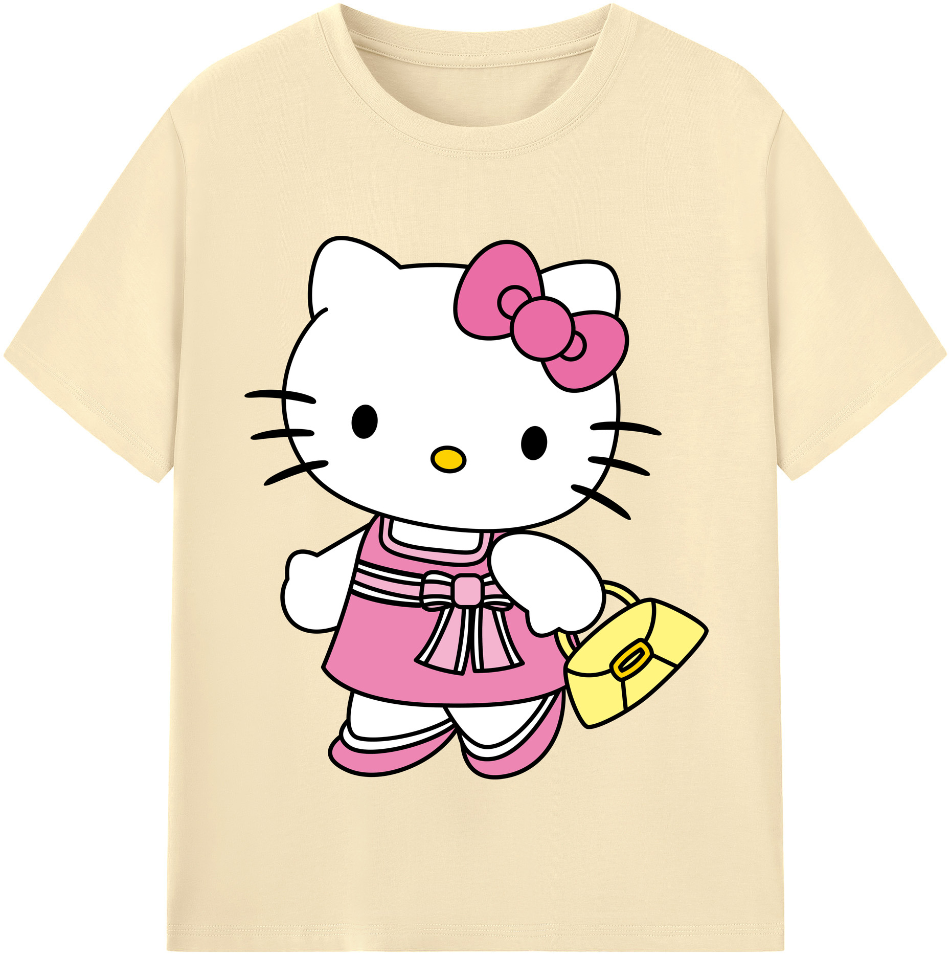 （画像用） Hello Kitty ハローキティ 綿100％半袖Tシャツ（フロントプリント）