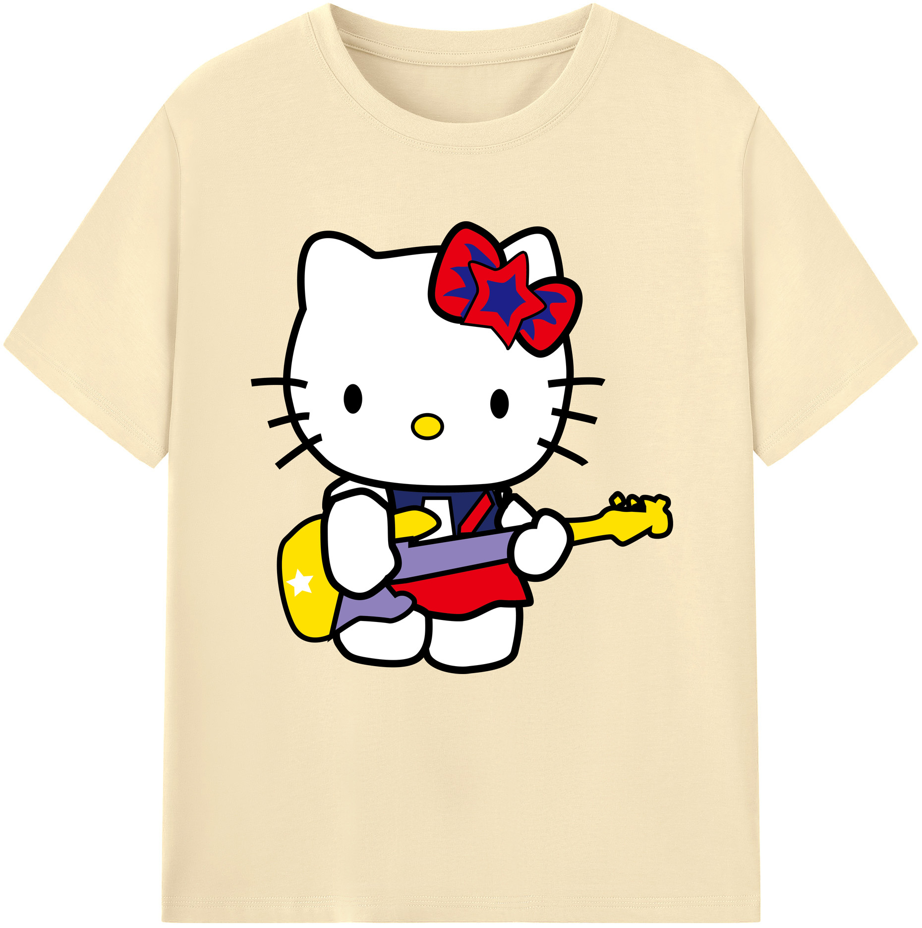 （画像用） Hello Kitty ハローキティ 綿100％半袖Tシャツ（フロントプリント）