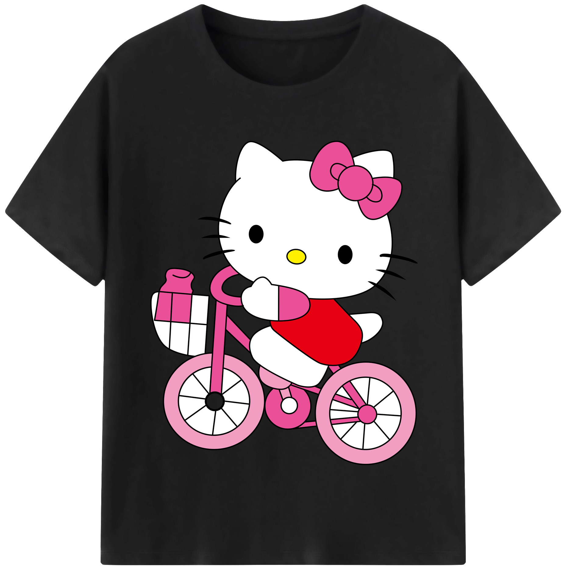 （画像用） Hello Kitty ハローキティ 綿100％半袖Tシャツ（フロントプリント）