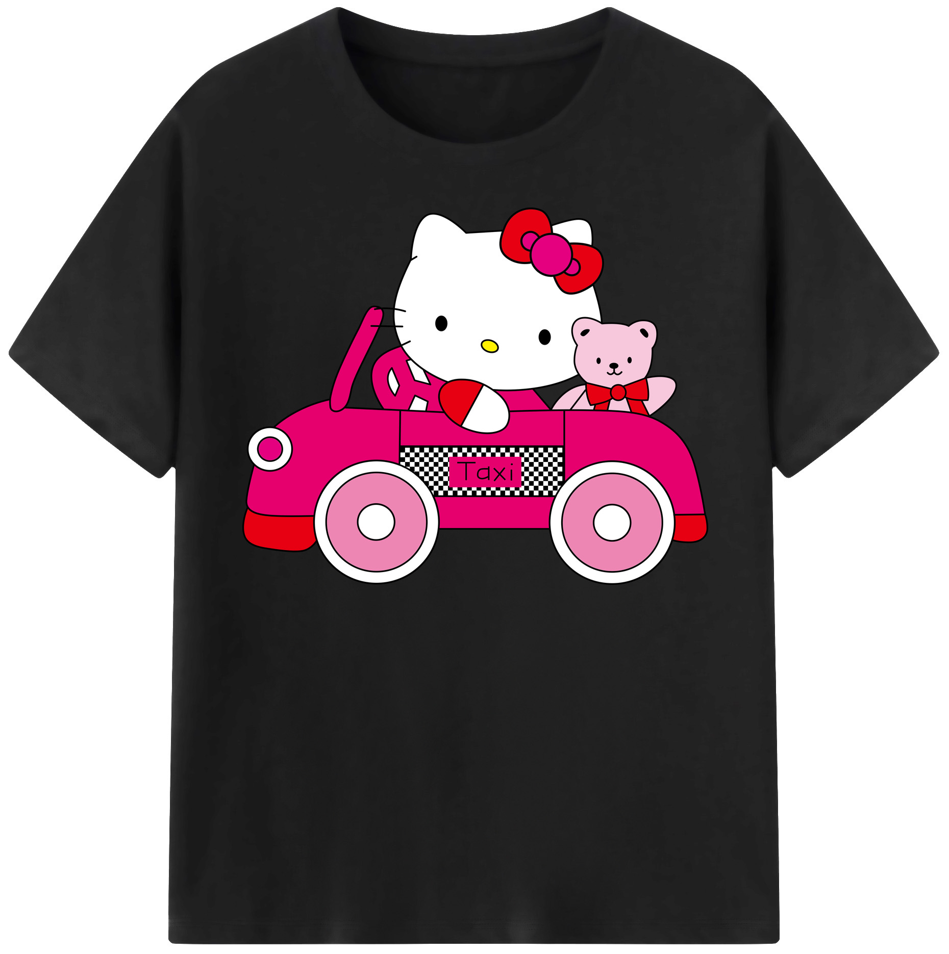 （画像用） Hello Kitty ハローキティ 綿100％半袖Tシャツ（フロントプリント）