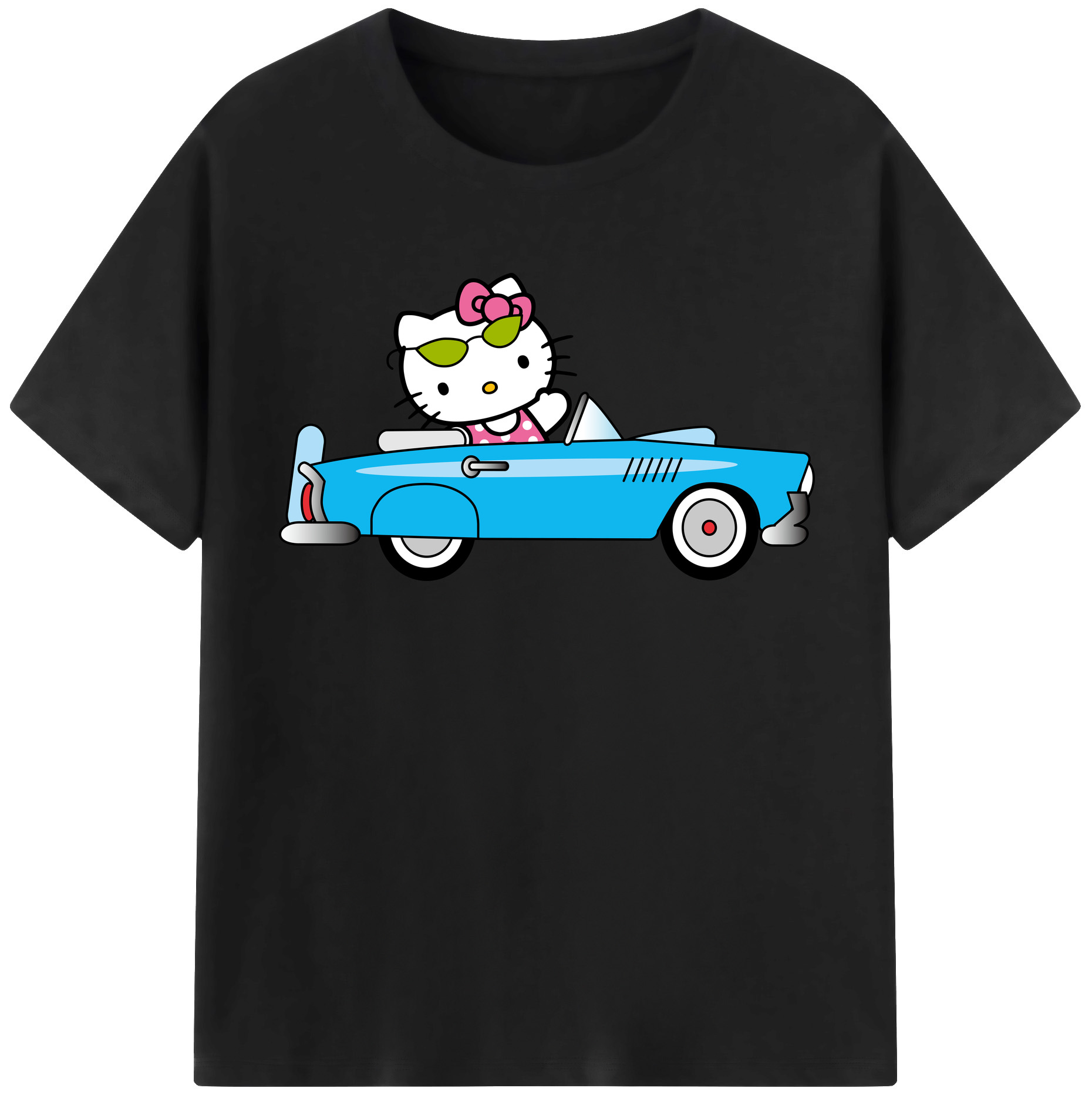 （画像用） Hello Kitty ハローキティ 綿100％半袖Tシャツ（フロントプリント）