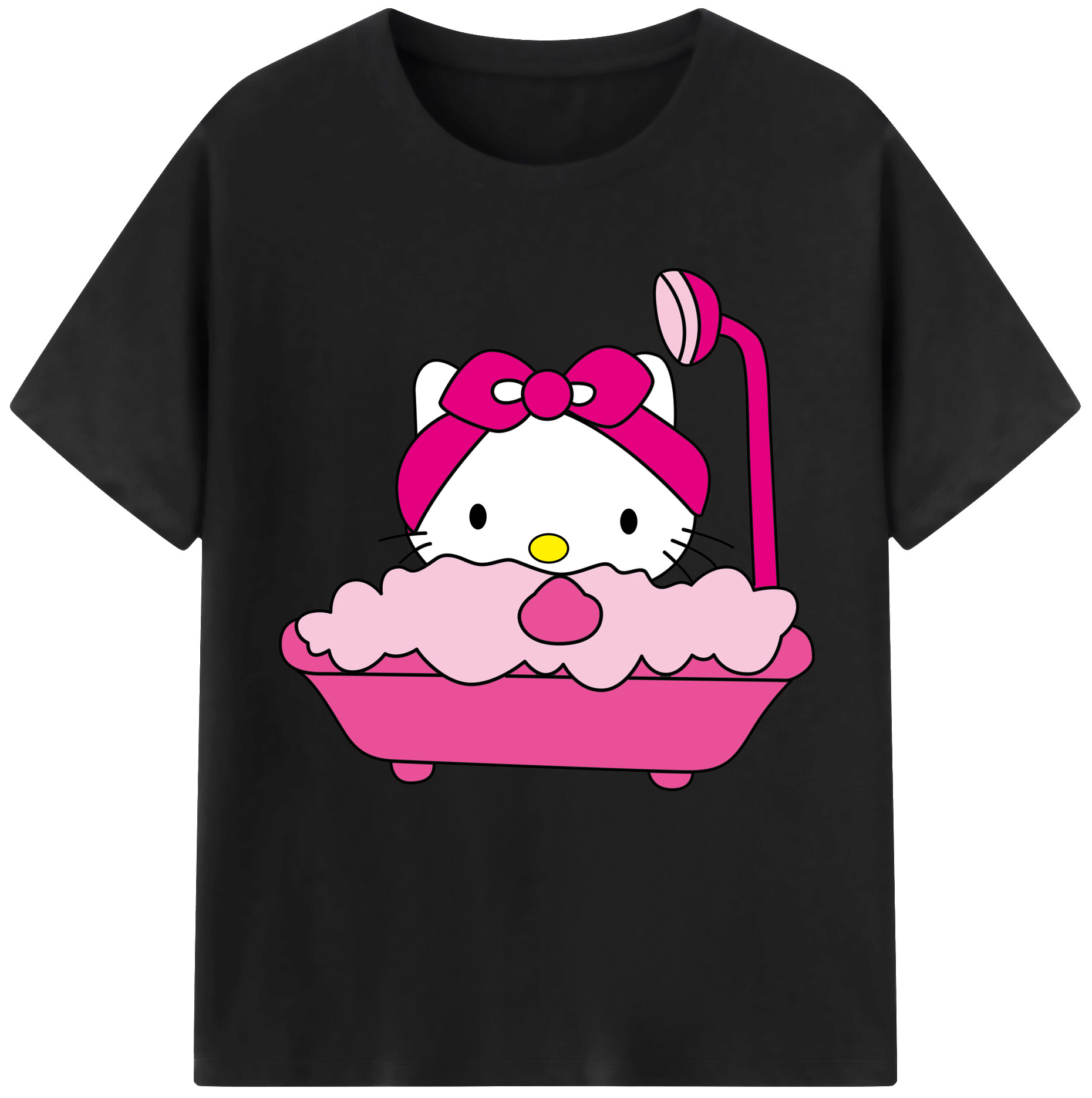 （画像用） Hello Kitty ハローキティ 綿100％半袖Tシャツ（フロントプリント）